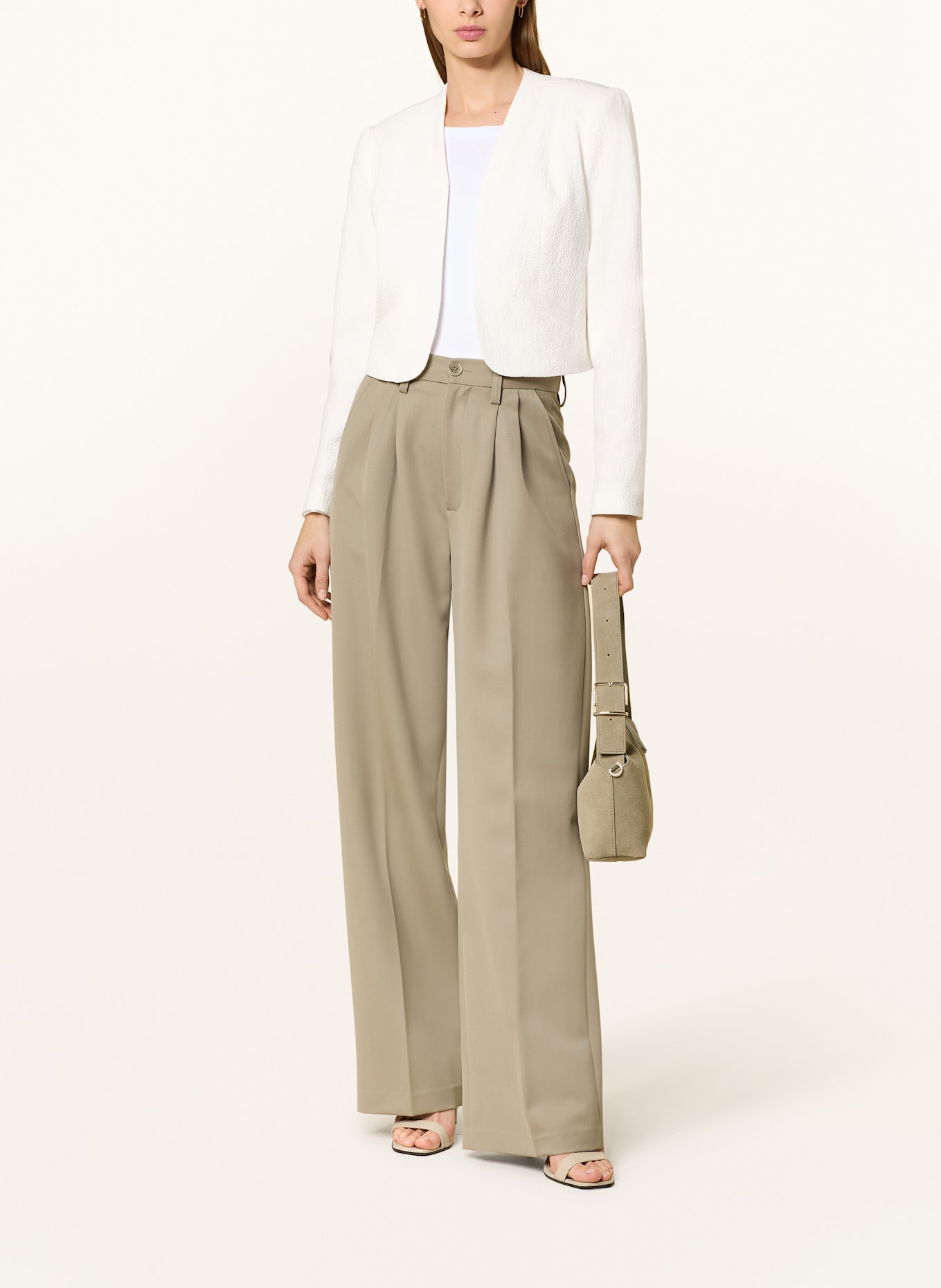 Phase Eight Cropped-Jacke OLIVIA: WEISS