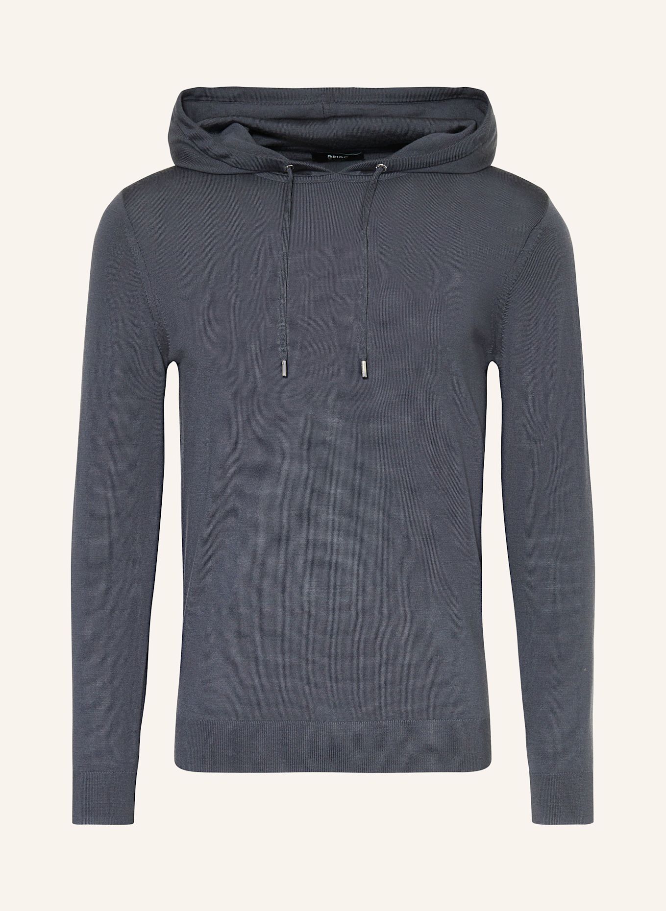 REISS Knit hoodie HOLLAND: BLUE GRAY