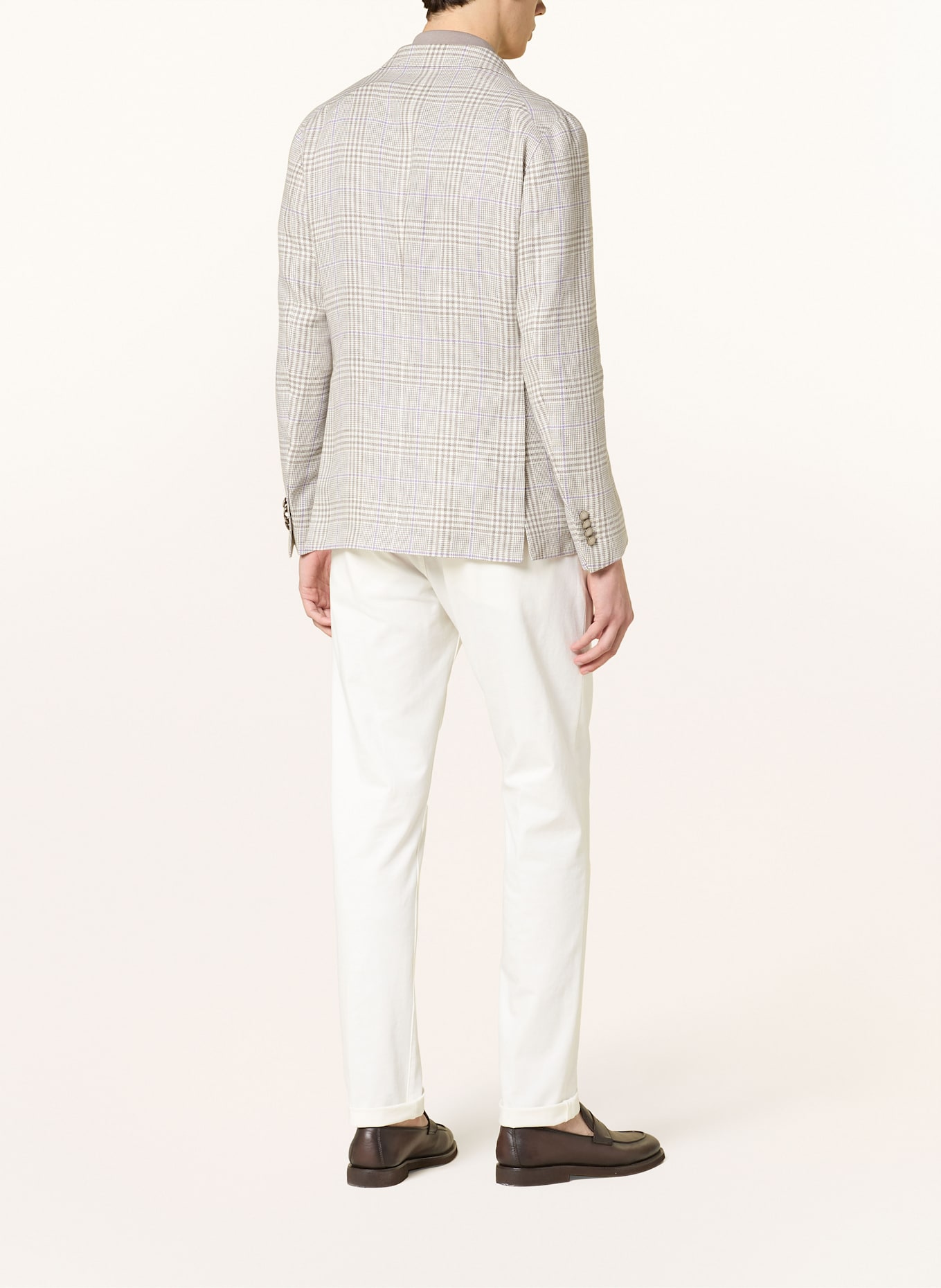 TAGLIATORE Slim fit colbert: CRÈME / LICHTGRIJS / PAARS