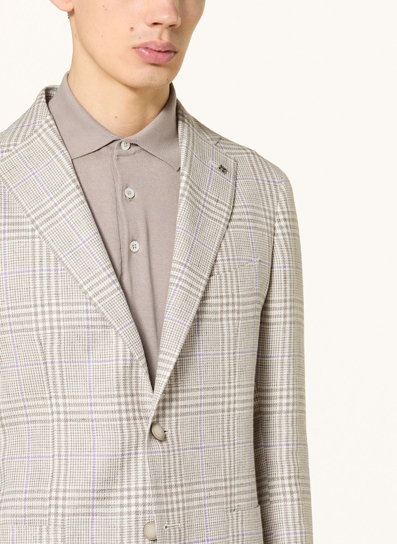 TAGLIATORE Slim fit colbert: CRÈME / LICHTGRIJS / PAARS