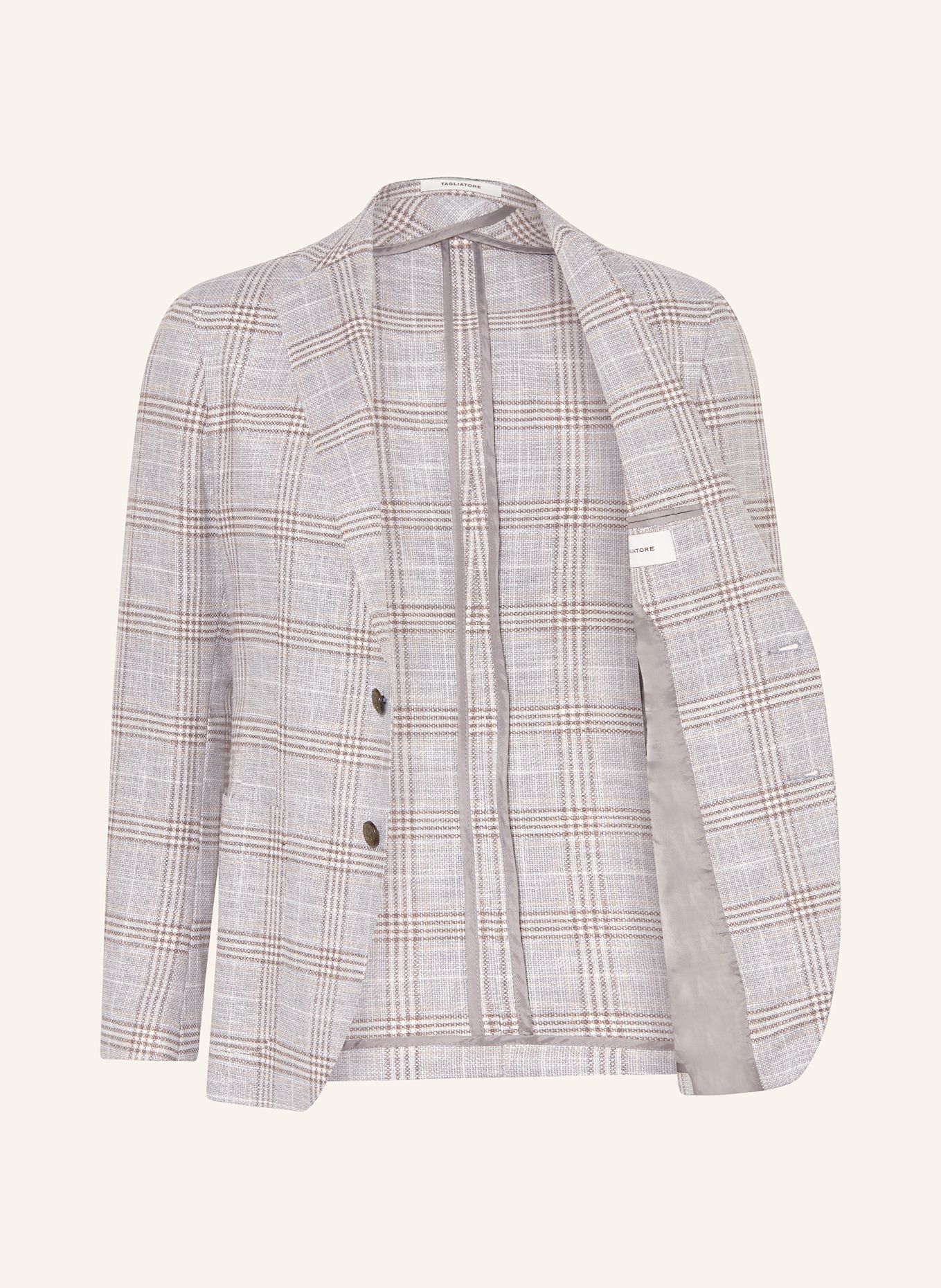 TAGLIATORE Sako Extra Slim Fit: LICHTGRIJS / BRUIN / LICHTBRUIN