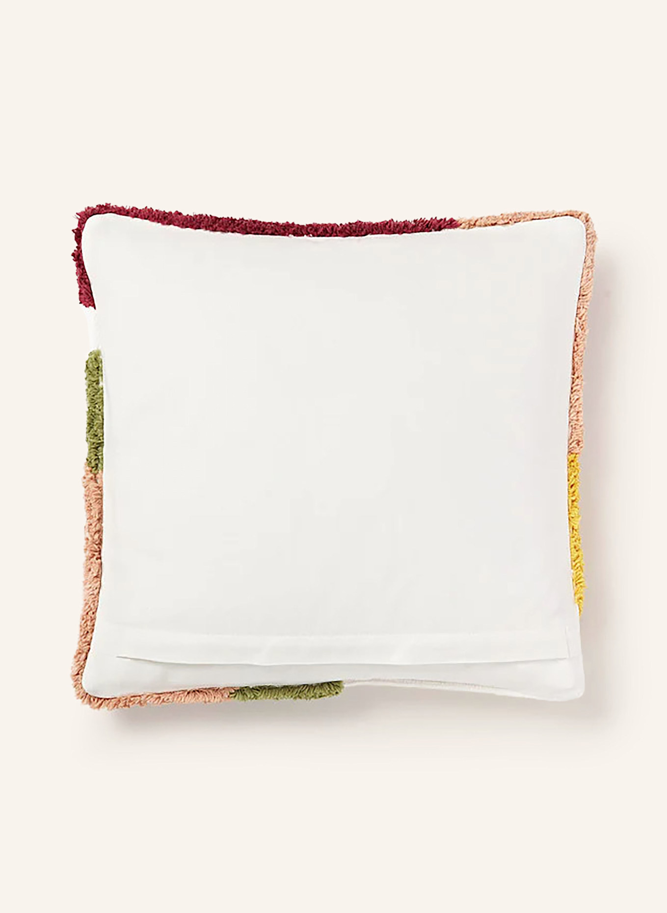 Westwing Collection Dekokissenhülle MALU: GRÜN / NUDE / DUNKELROT