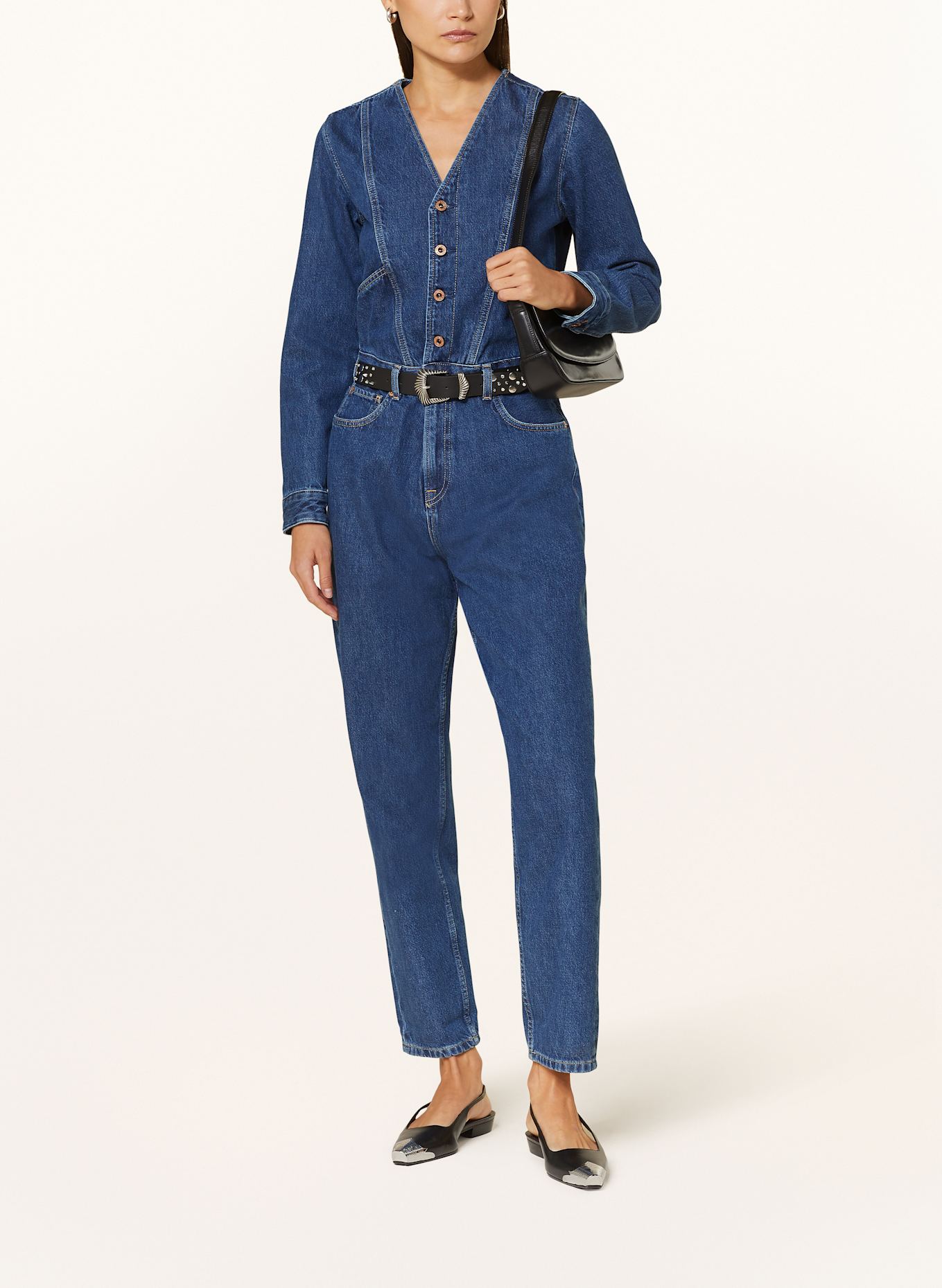 Pepe Jeans Džínový overal FRANKY: TMAVĚ MODRÁ