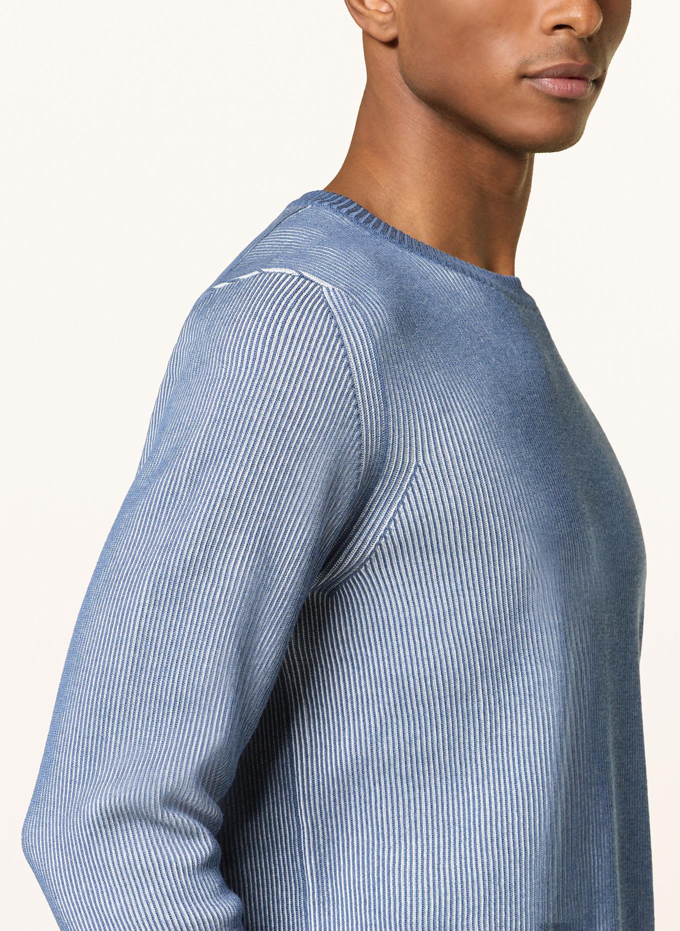 MAURIZIO BALDASSARI Pull VANISE avec soie: BLEU FONCÉ / CRÈME