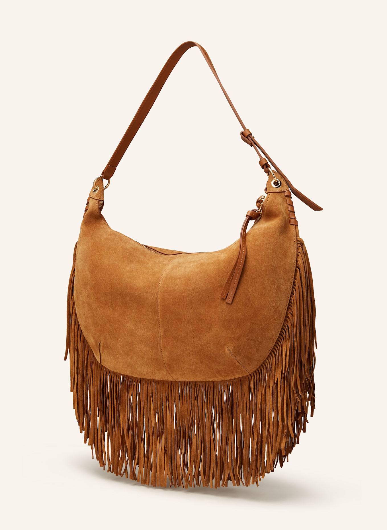 ba&sh Schultertasche XL: COGNAC