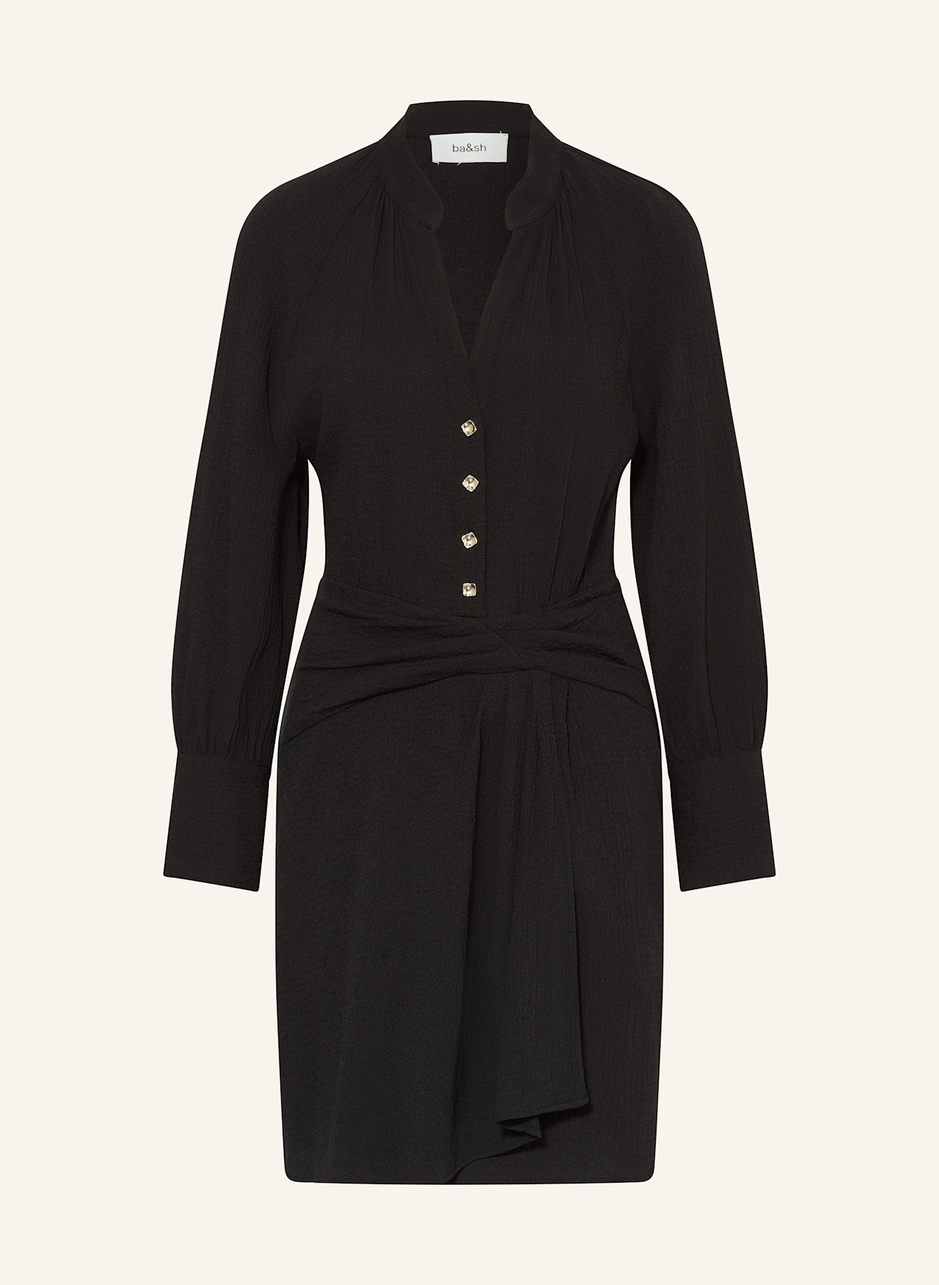 ba&sh Musselinkleid TAKIE: SCHWARZ