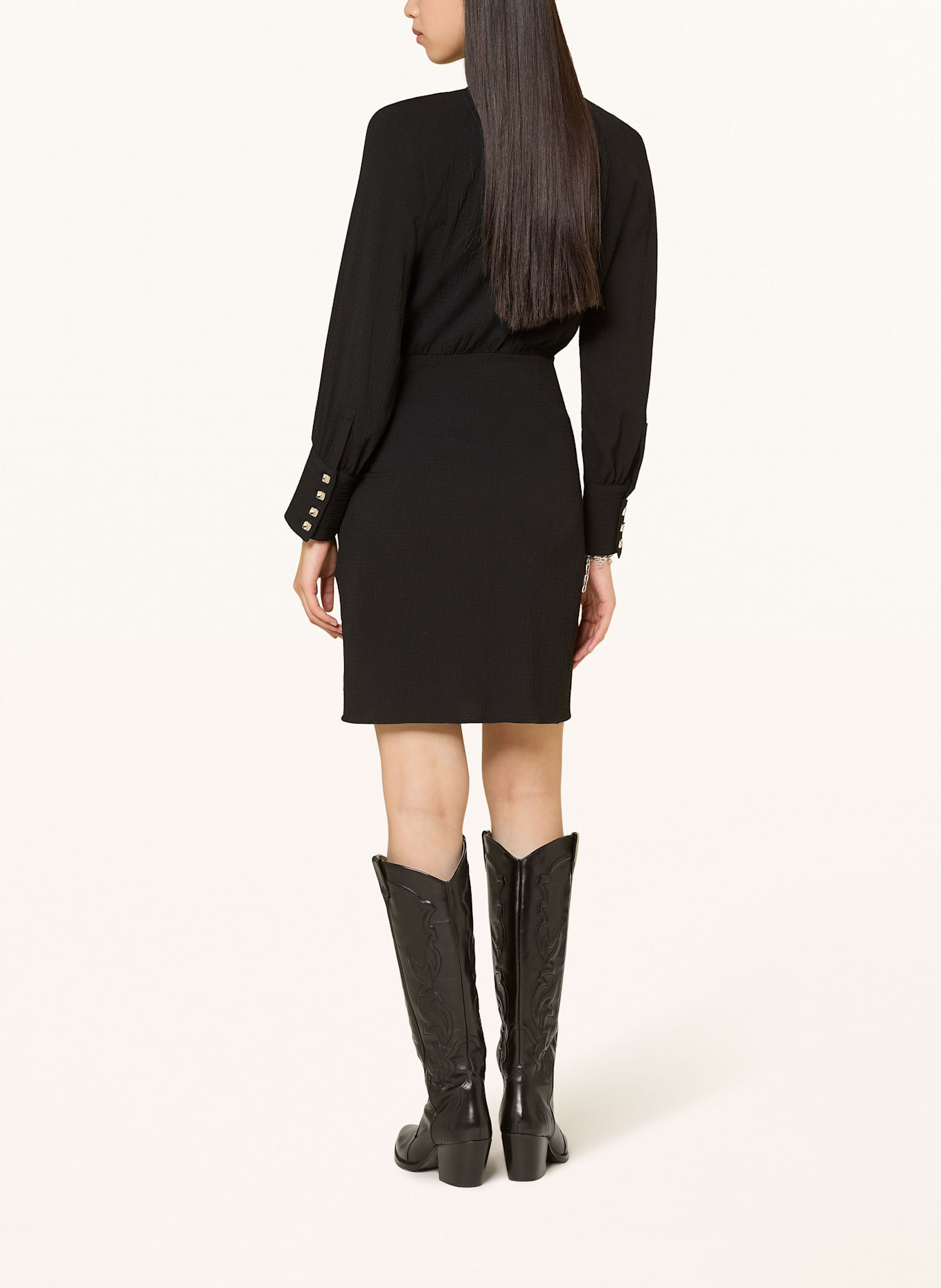 ba&sh Musselinkleid TAKIE: SCHWARZ