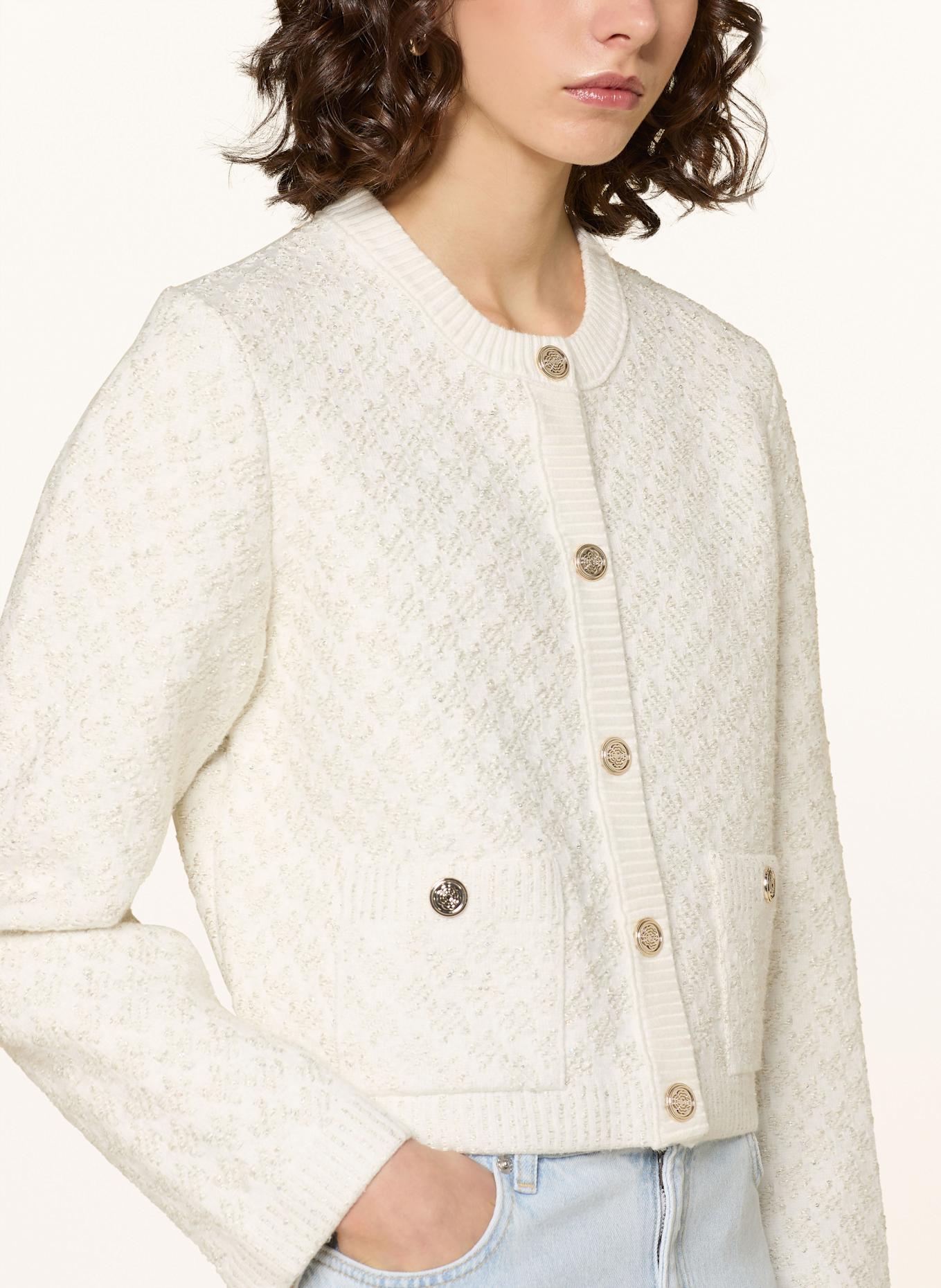maje Strickjacke mit Pailetten: ECRU