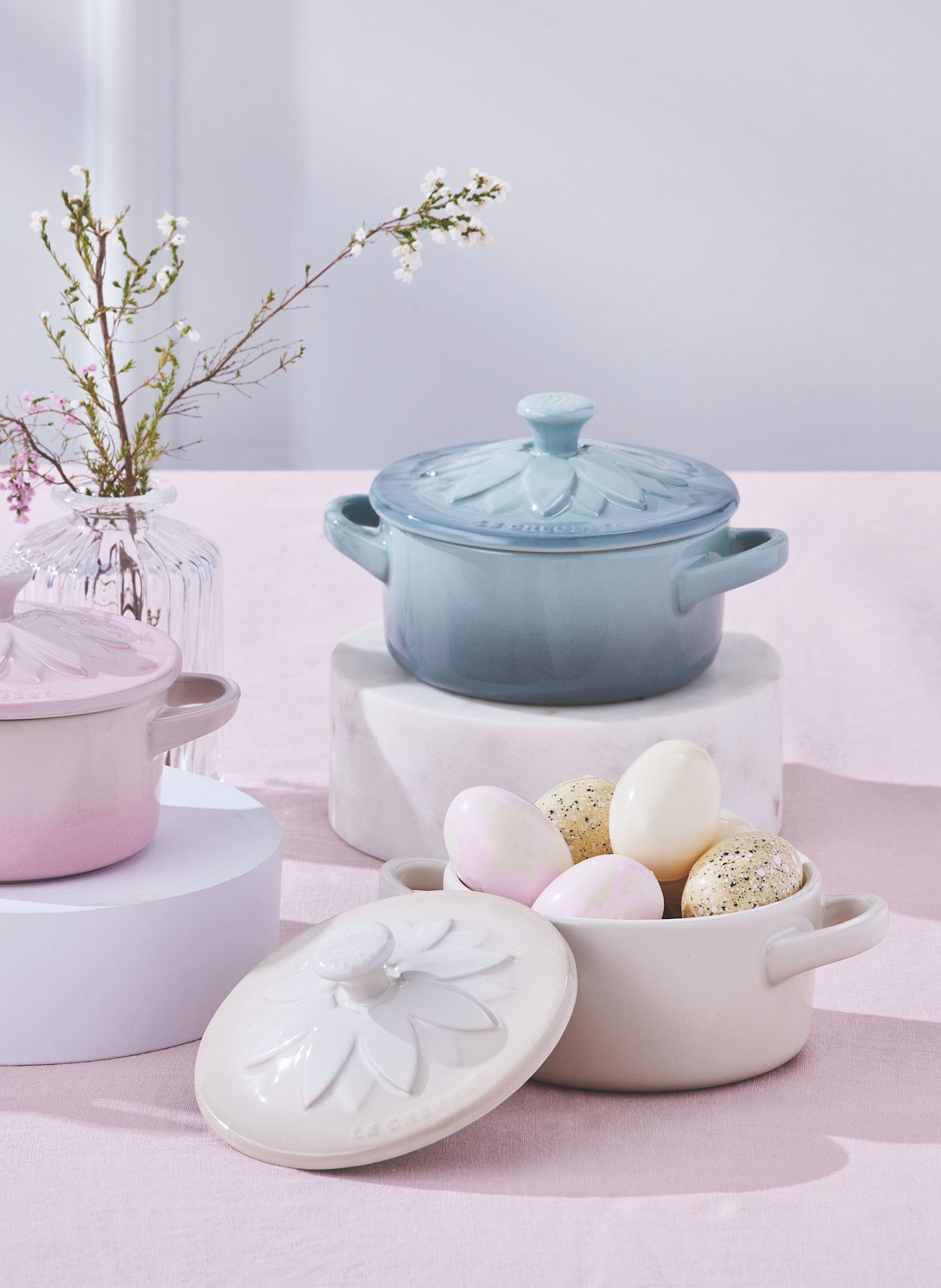 LE CREUSET Mini-Cocotte SONNENBLUME: BLAU