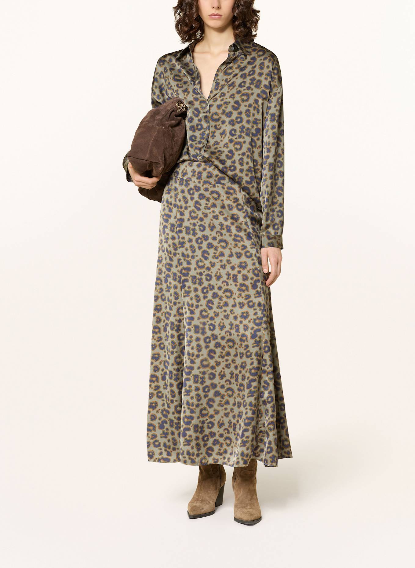 ba&sh Satinrock BLAIRE: KHAKI / DUNKELBLAU