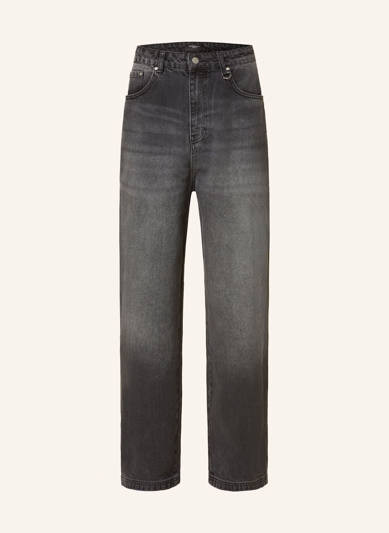 RETERNITY Džíny ESSENTIAL Regular Fit: WASHED BLACK