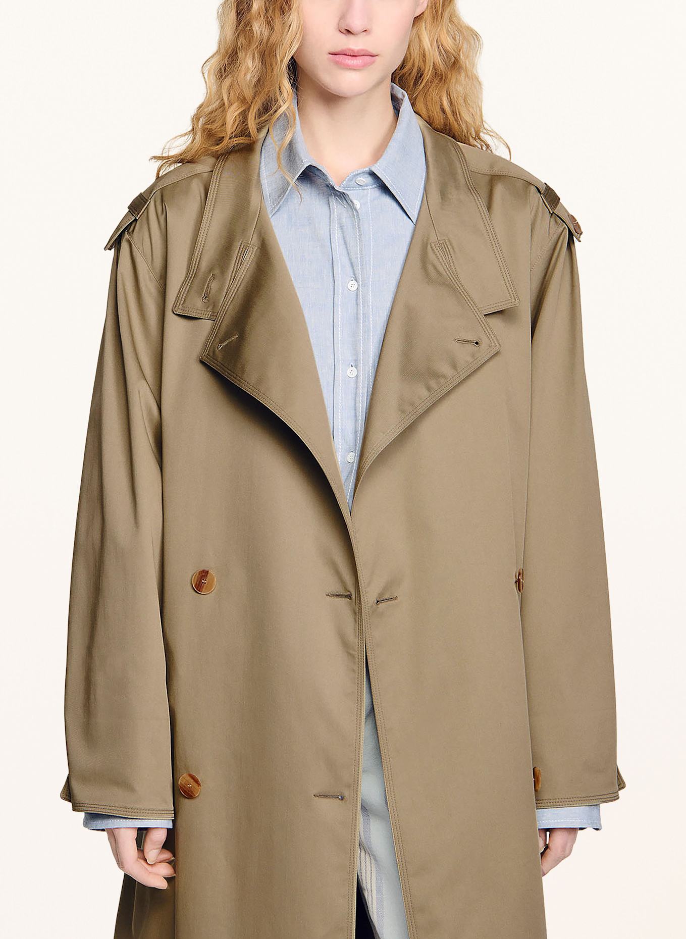 SANDRO Trenchcoat, Farbe: OLIV (Bild 4)