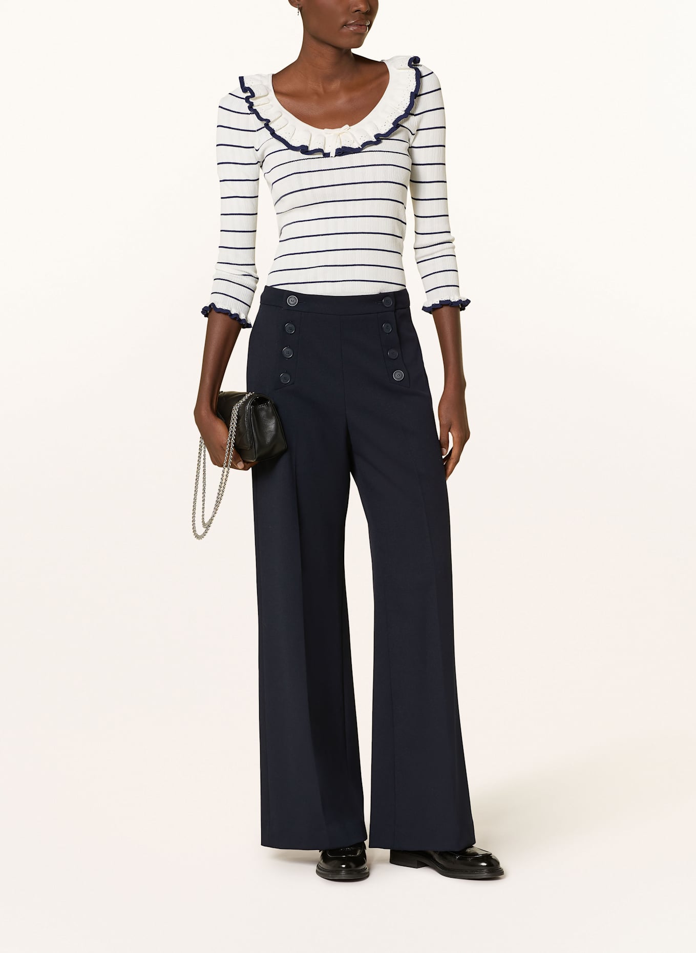CLAUDIE PIERLOT Marlenehose: DUNKELBLAU