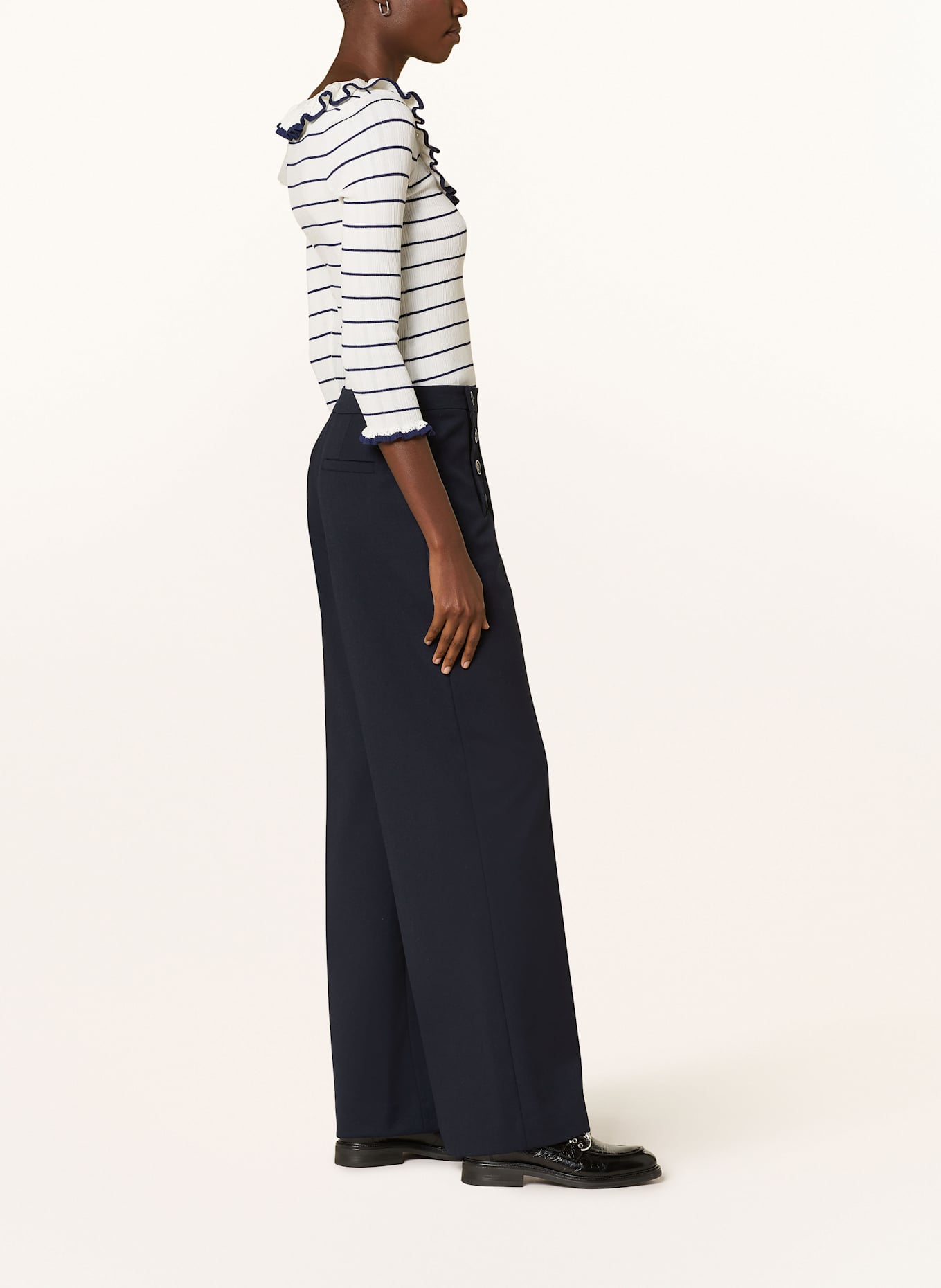 CLAUDIE PIERLOT Marlenehose: DUNKELBLAU