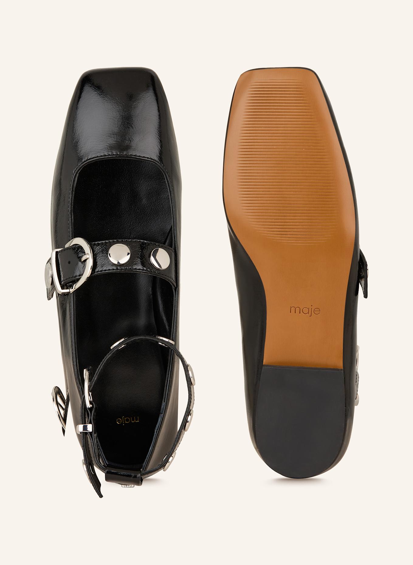 maje Mary-Jane-Ballerinas: SCHWARZ