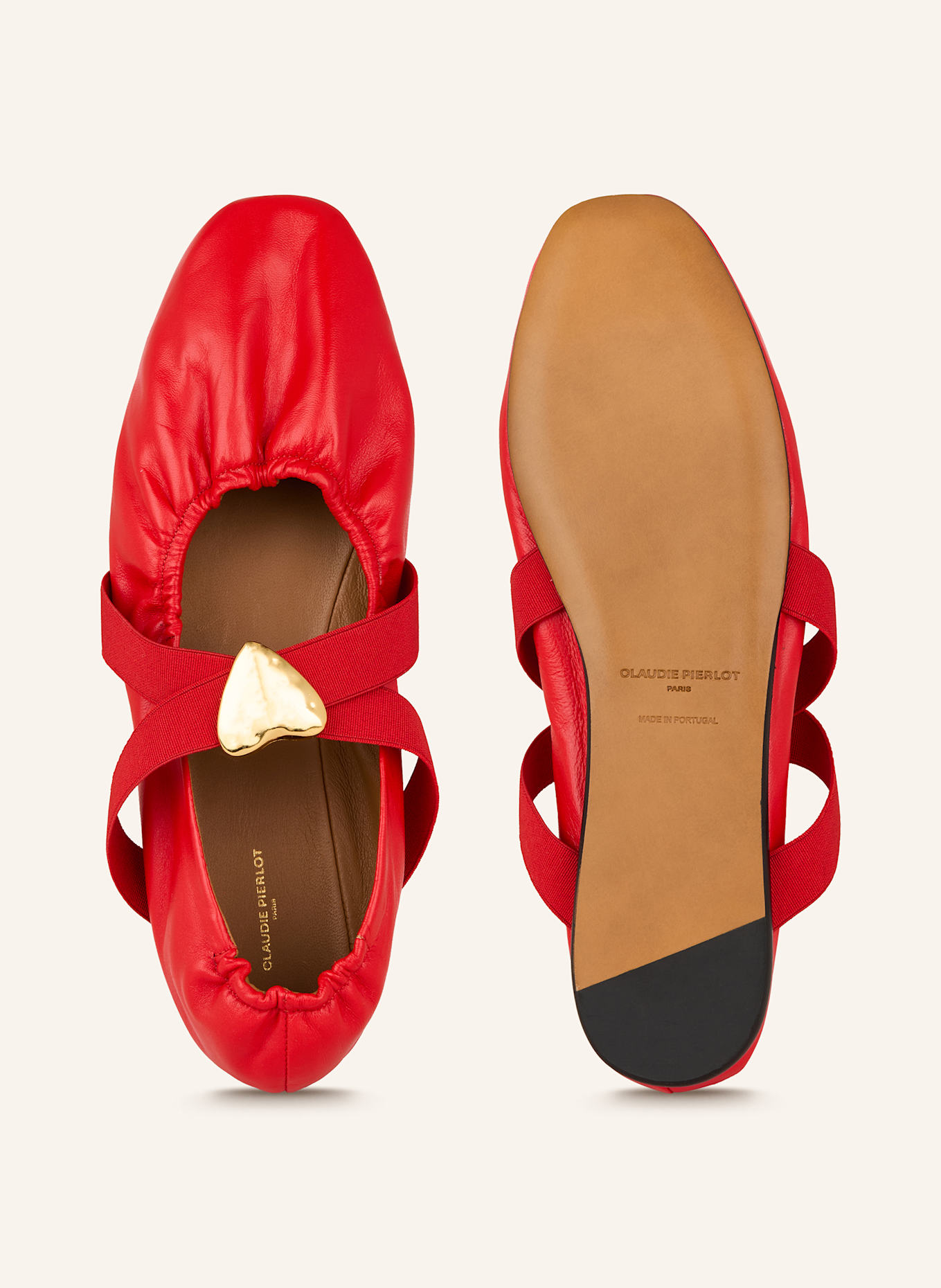 CLAUDIE PIERLOT Mary-Jane-Ballerinas, Farbe: ROT (Bild 5)