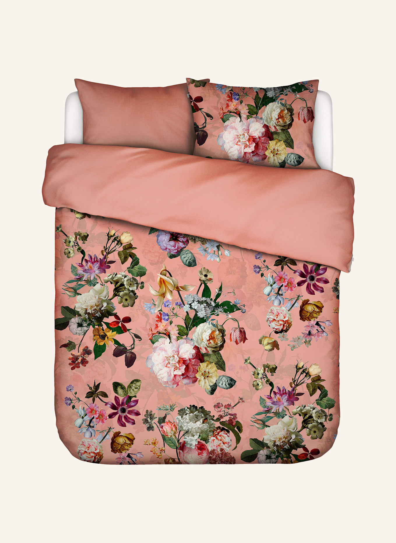 ESSENZA Bettwäsche FLEUR zum Wenden: ROSA / HELLROSA / GRÜN