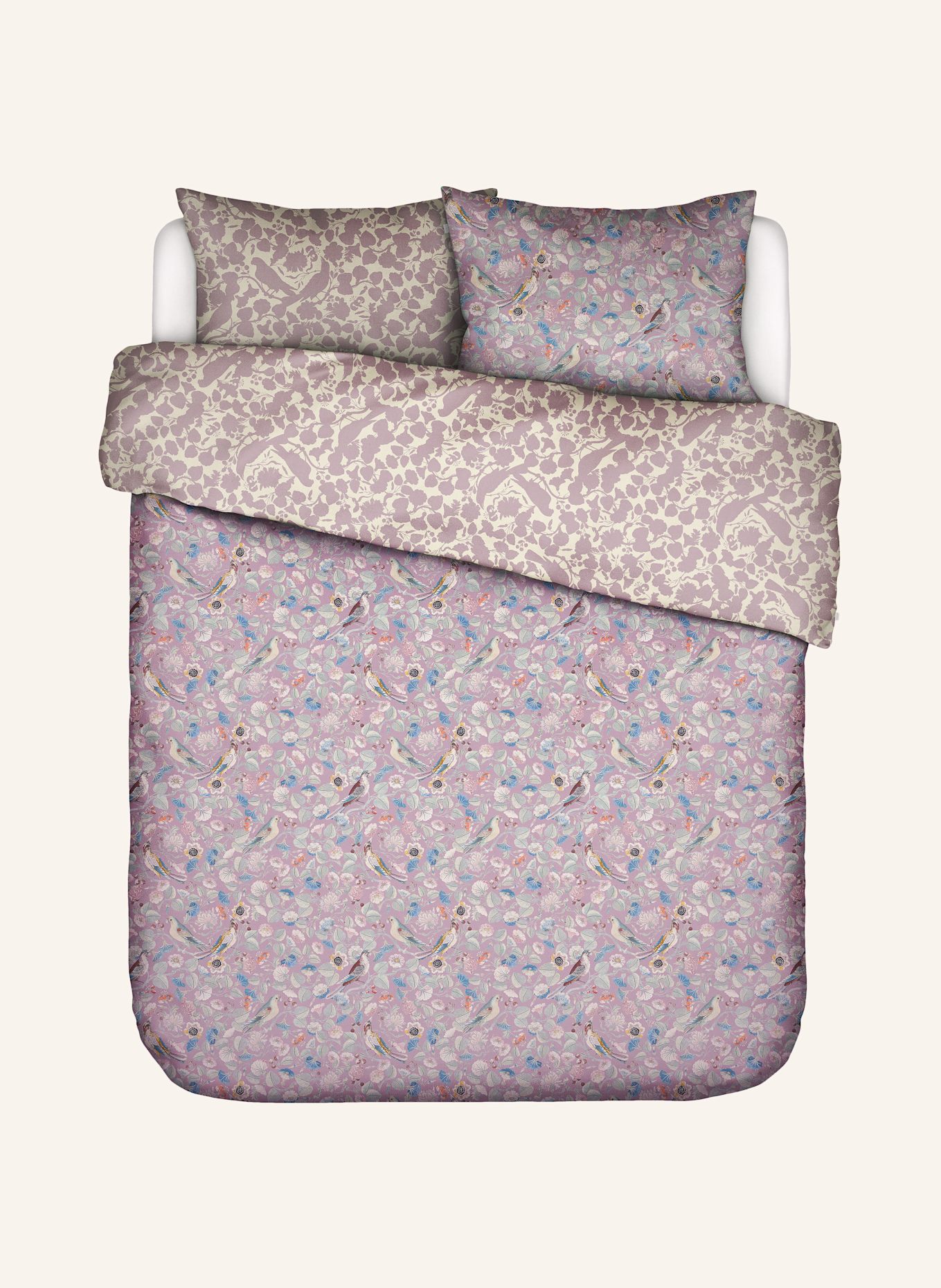 ESSENZA Pościel dwustronna ALESTE: RÓŻOWY / JASNOFIOLETOWY