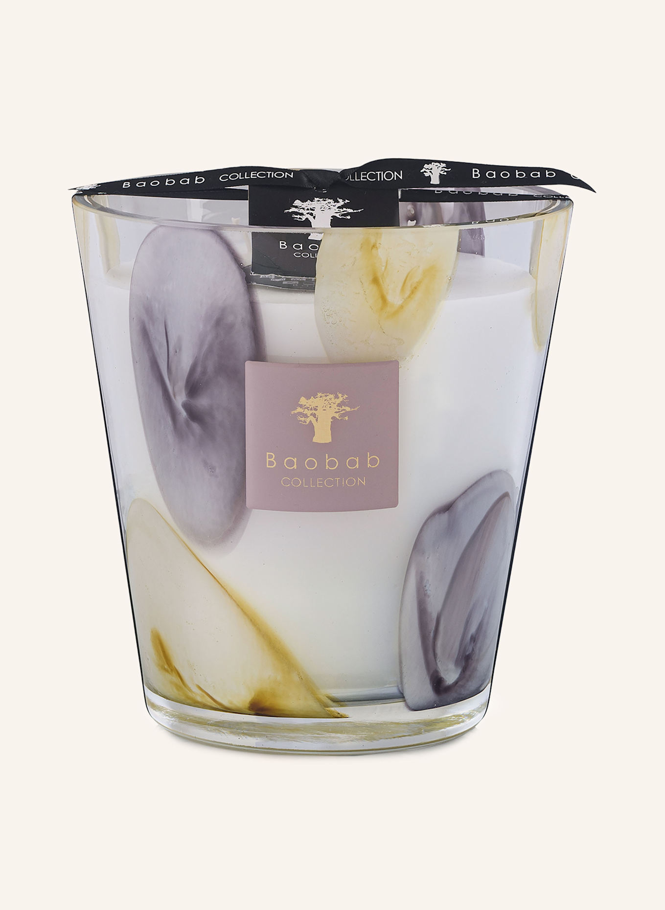 Baobab COLLECTION Duftkerze EILENROC: DUNKELGELB / GRAU