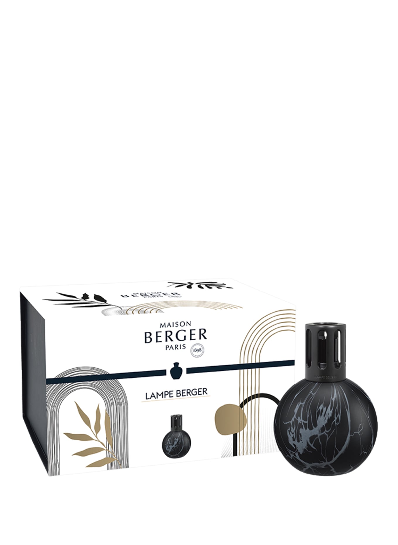 MAISON BERGER PARIS LAMPE MARBRURE NOIRE: SCHWARZ