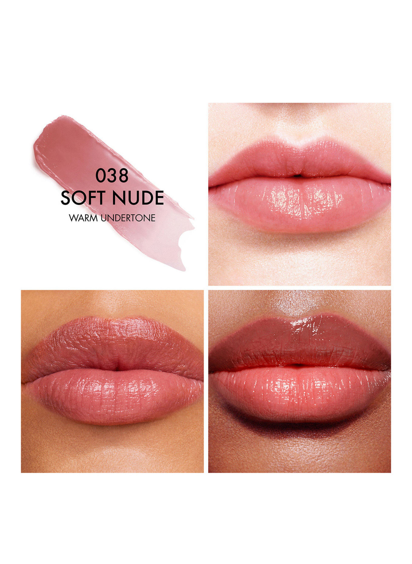 DIOR DIOR ADDICT LIP GLOW: 038 SOFT NUDE WARMER UNTERTON