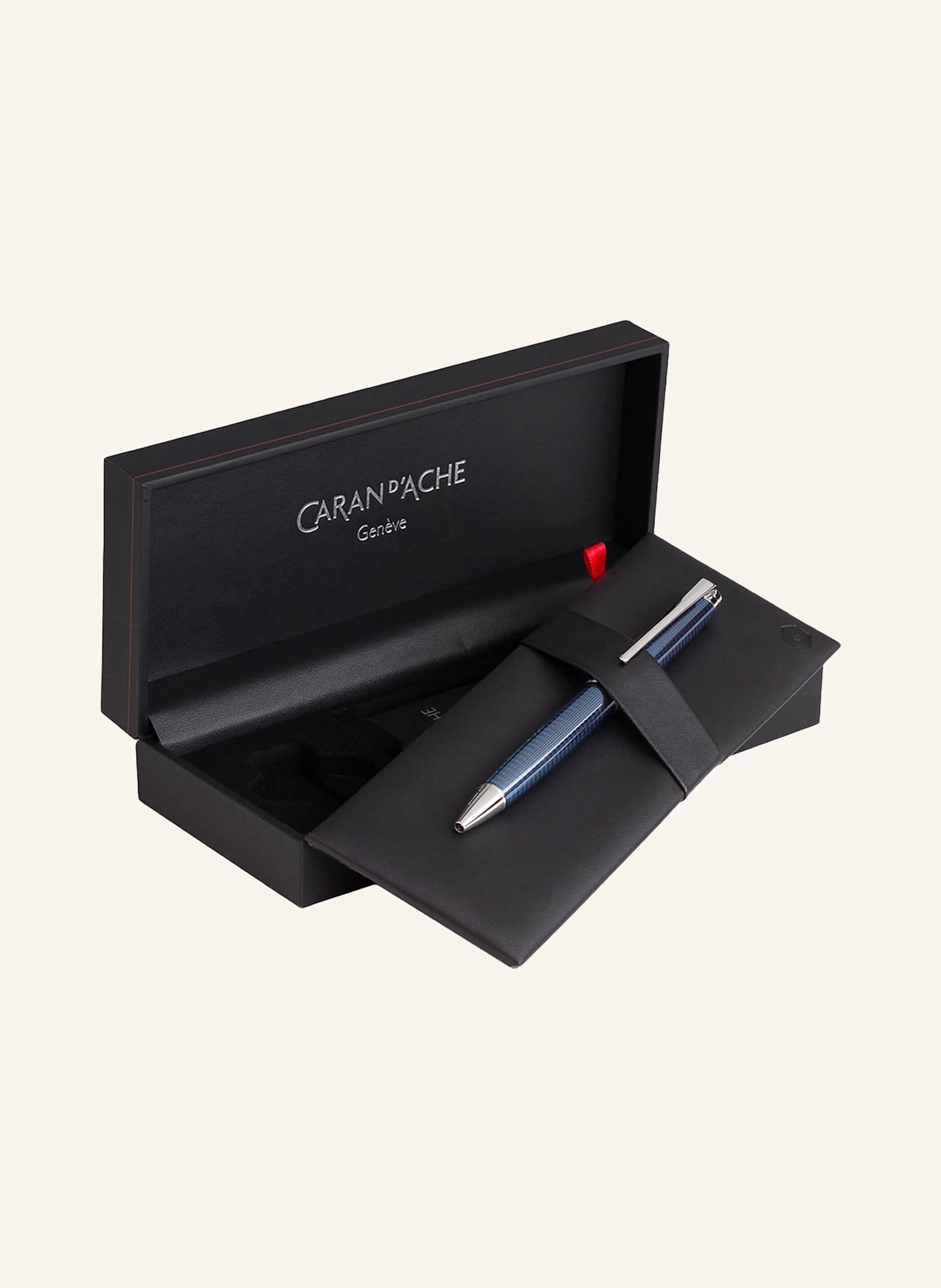 CARAN d'ACHE Kugelschreiber LÉMAN: BLAU / SILBER