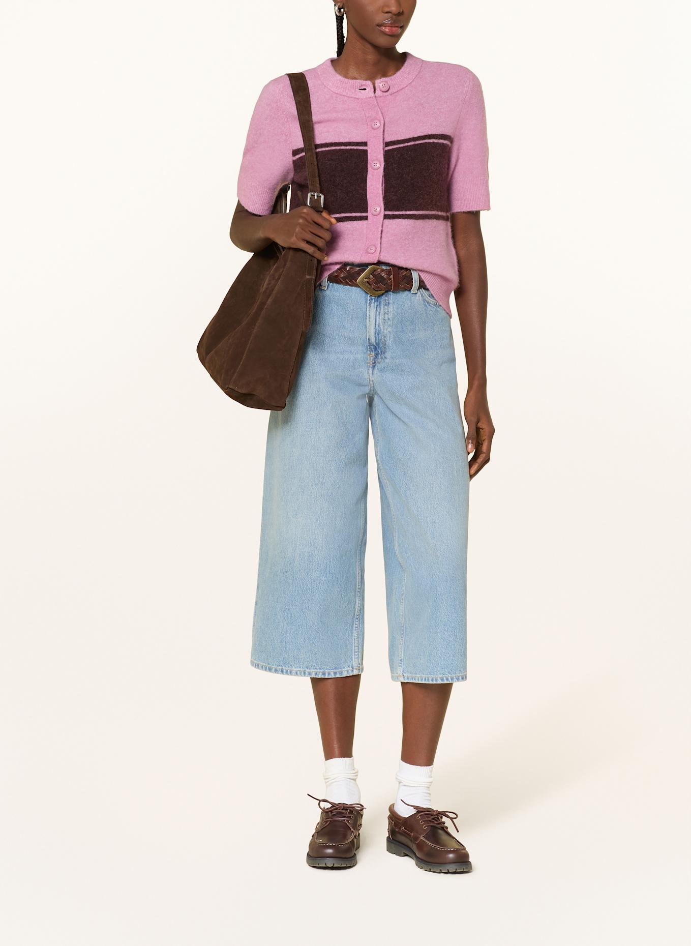 SAMSØE  SAMSØE SANOURA cardigan with merino wool and alpaca: ROSE / FUCHSIA