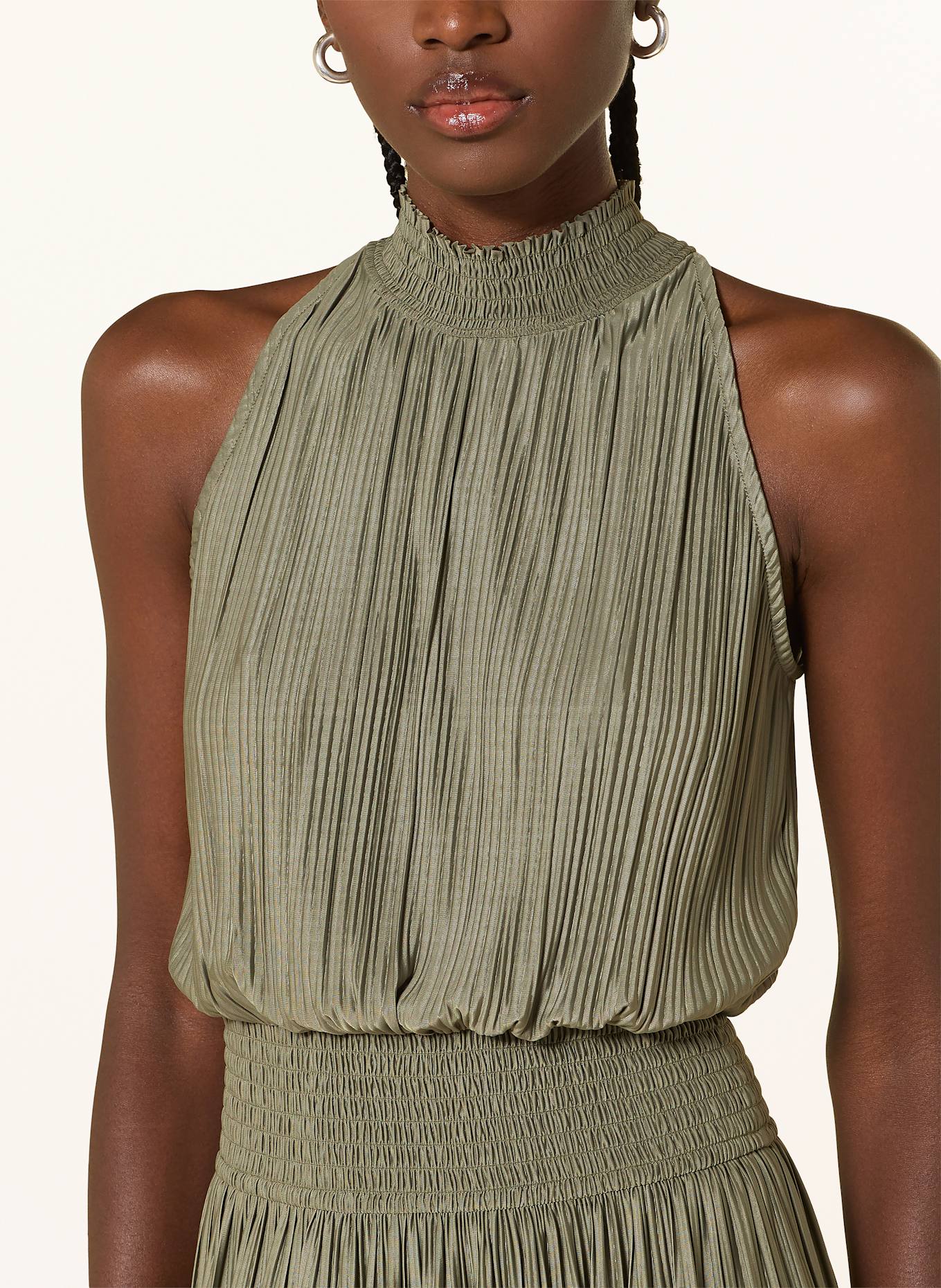 SAMSØE  SAMSØE Plisseekleid UMA: HELLGRÜN