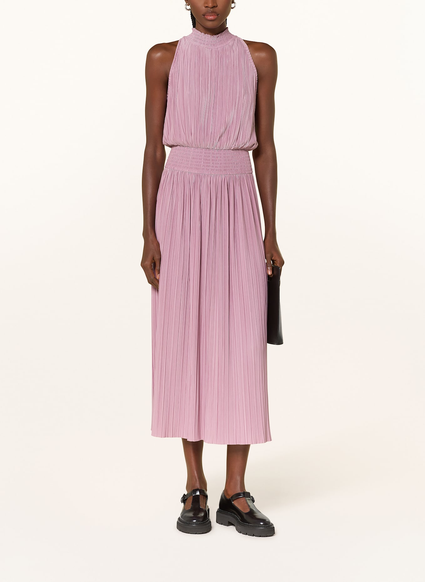 SAMSØE  SAMSØE Plisované šaty UMA: RŮŽOVÁ