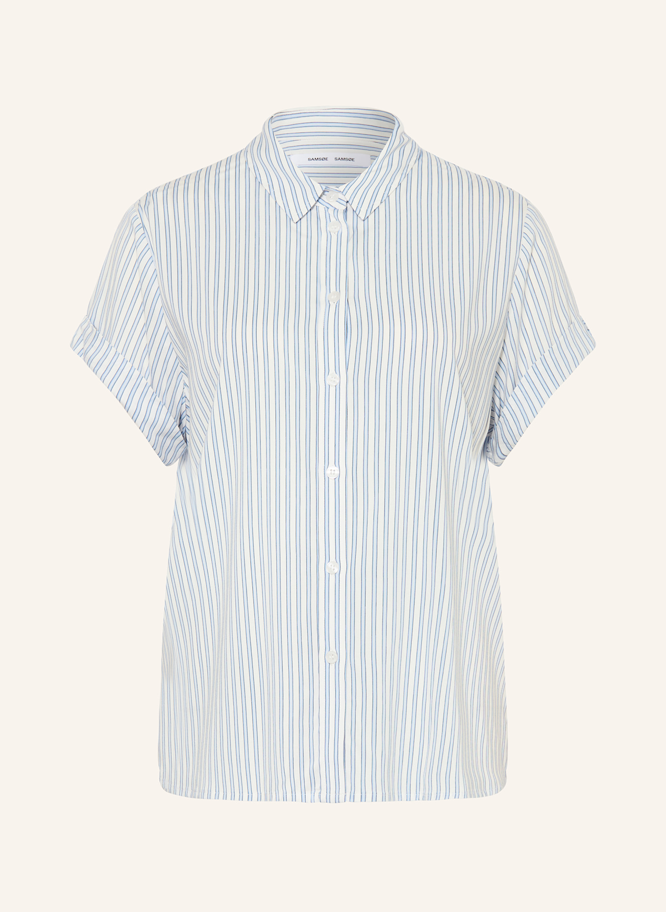 SAMSØE  SAMSØE Blouse MAJAN: WHITE / LIGHT BLUE / GRAY