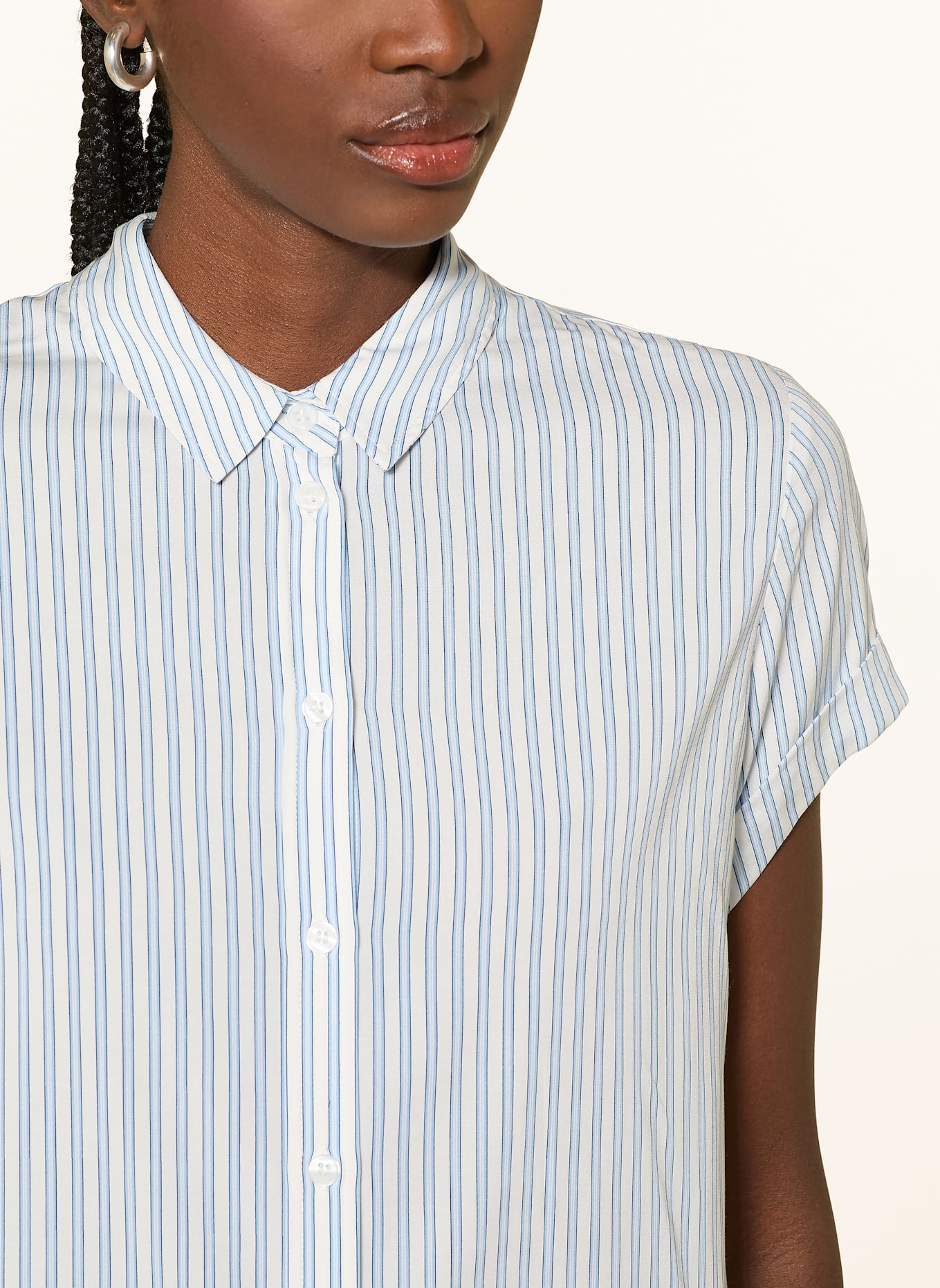 SAMSØE  SAMSØE Blouse MAJAN: WHITE / LIGHT BLUE / GRAY