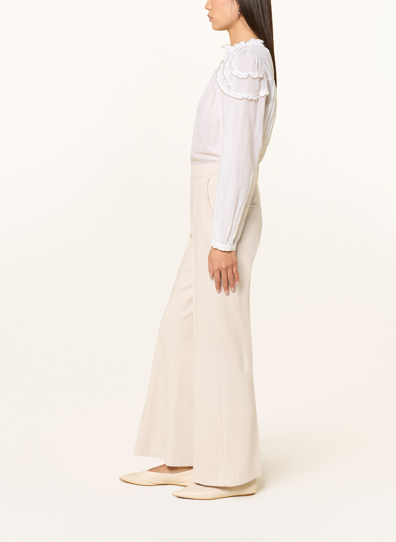 CAMBIO Spodnie marlena AVA: KREMOWY