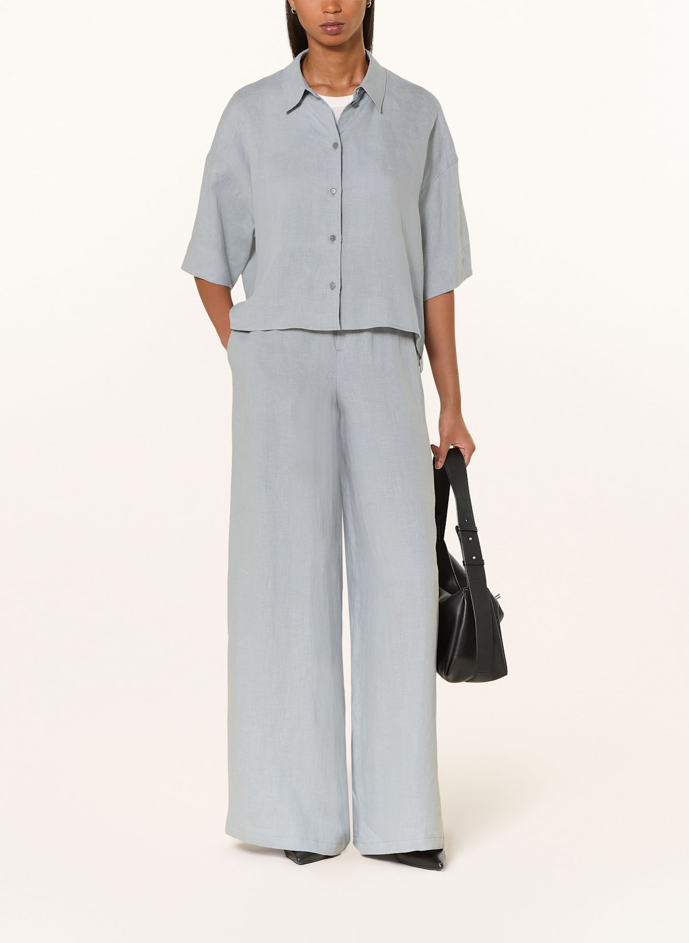 DRYKORN Hemdbluse YARIKA aus Leinen: HELLBLAU