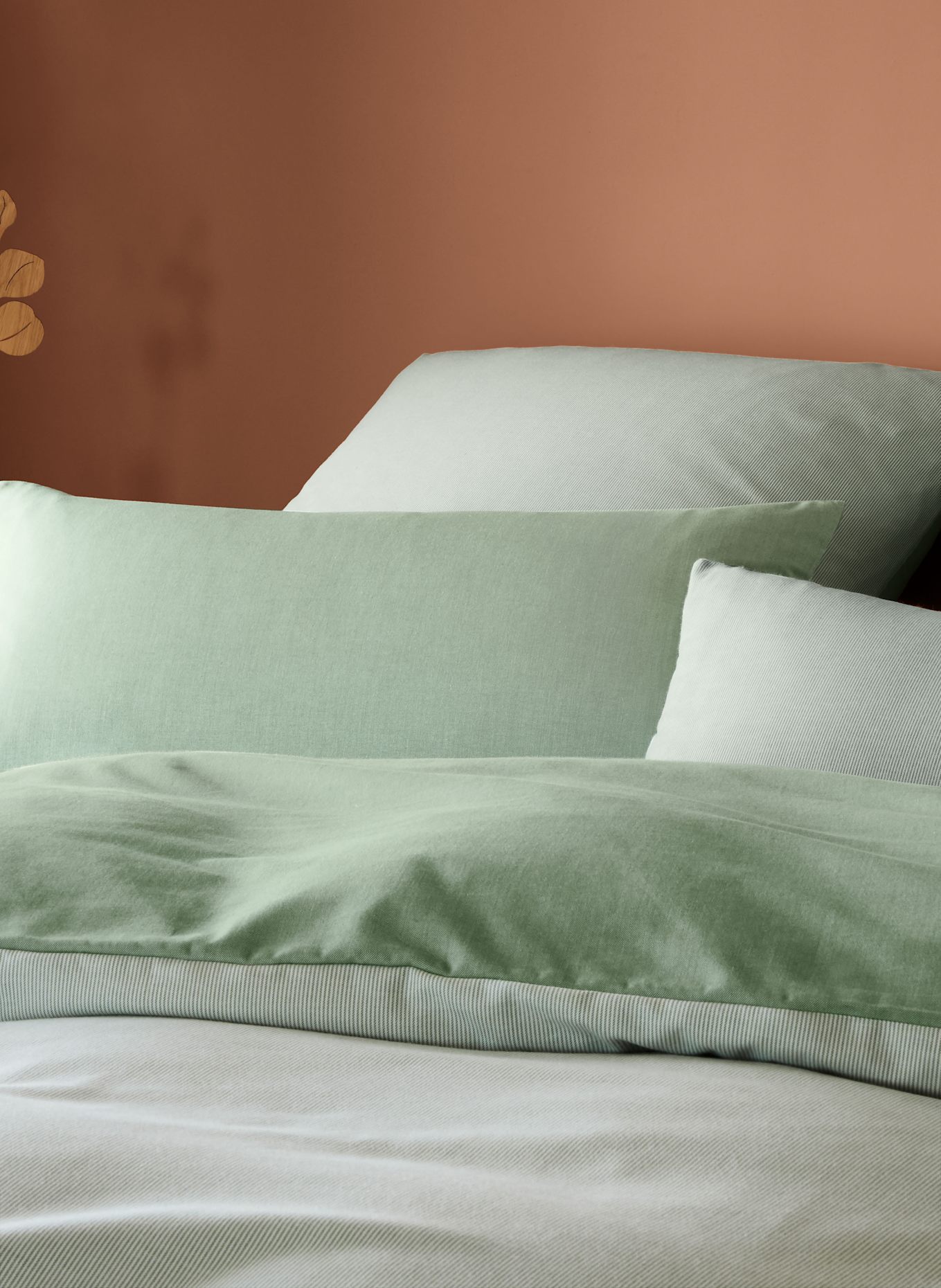 elegante Pościel TENDER: ZIELONY / BIAŁY