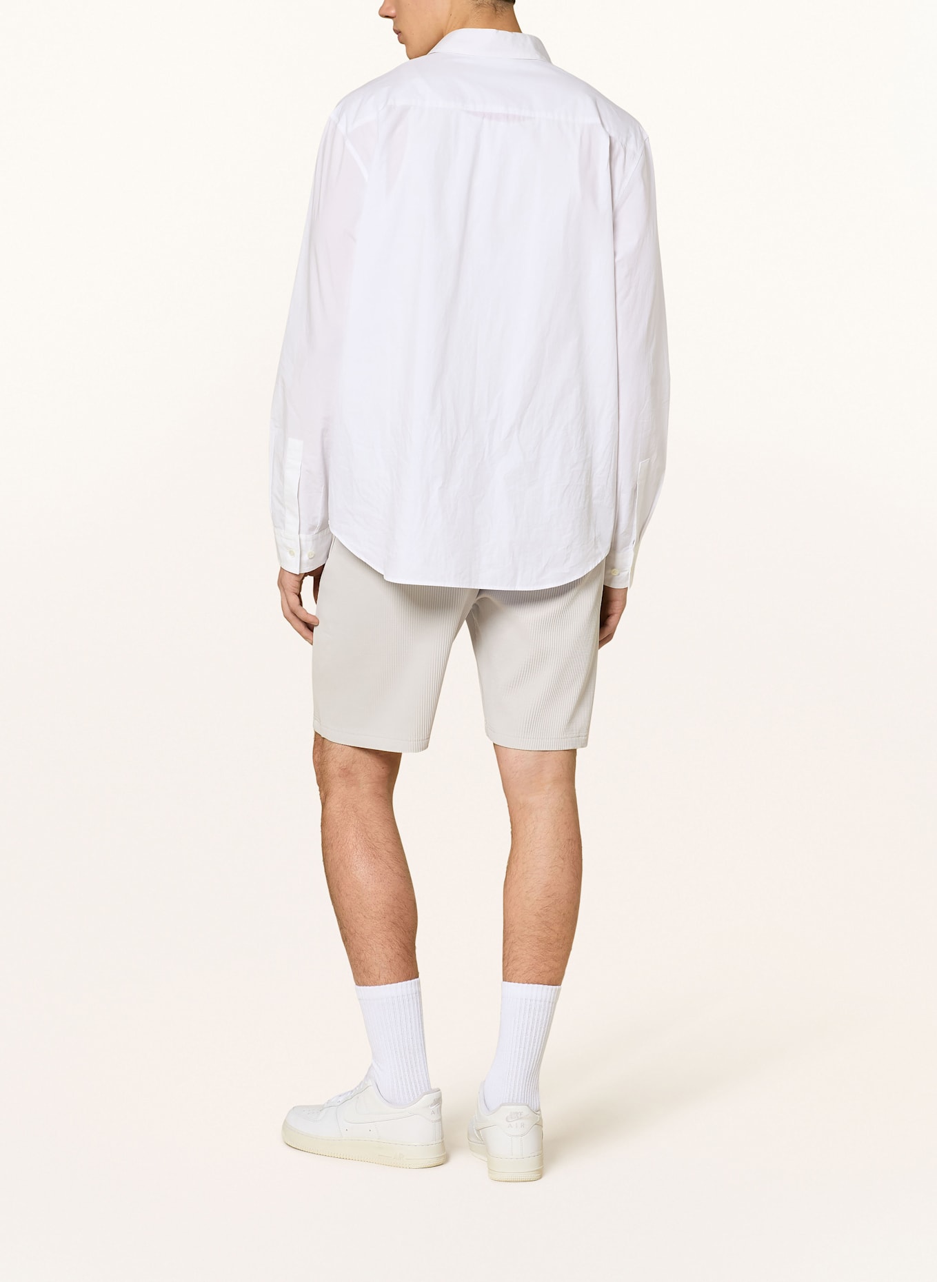 PEGADOR Plisseeshorts TROY: HELLGRAU