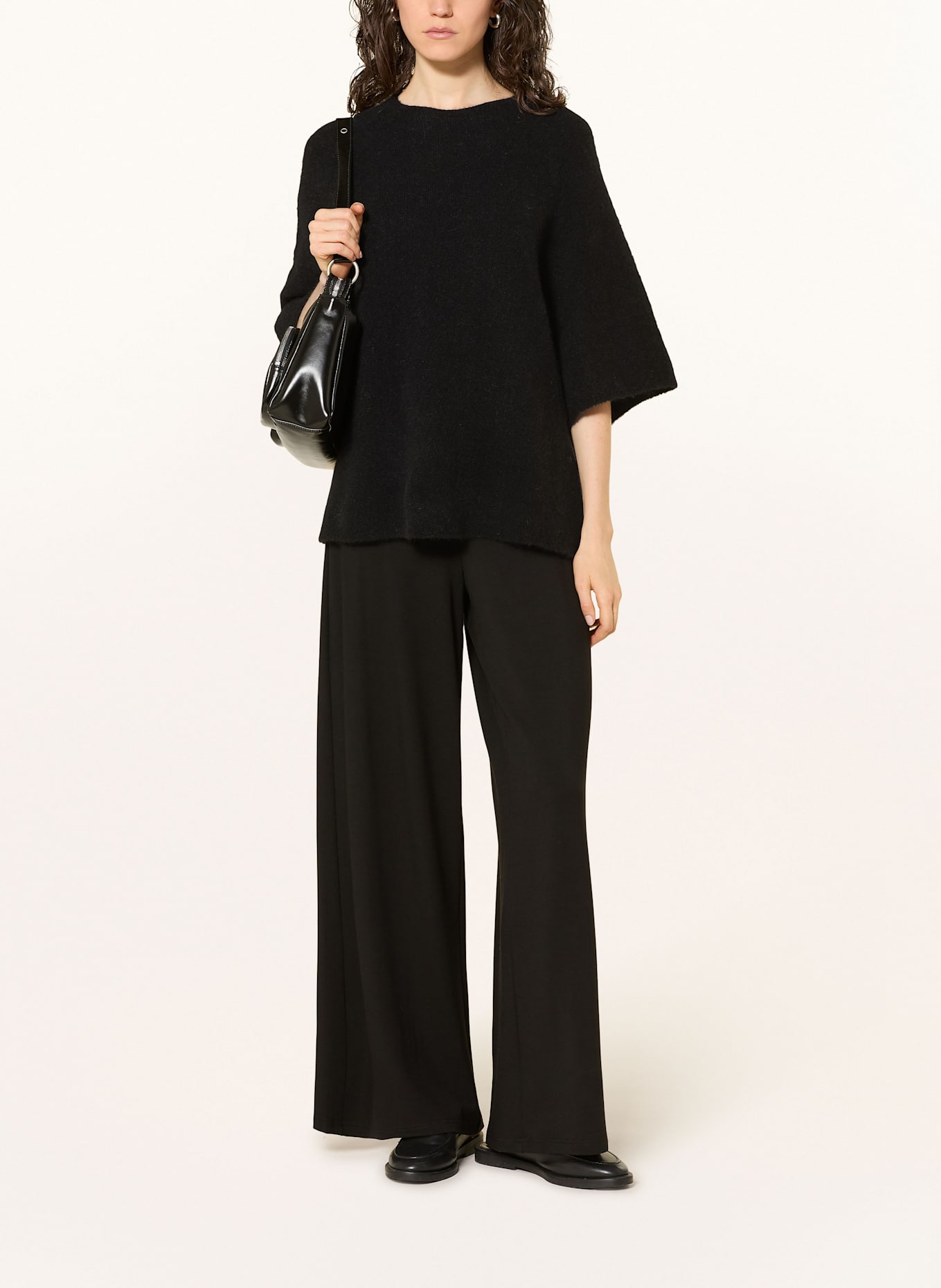 black palms Strickshirt FILINE mit Alpaka: SCHWARZ