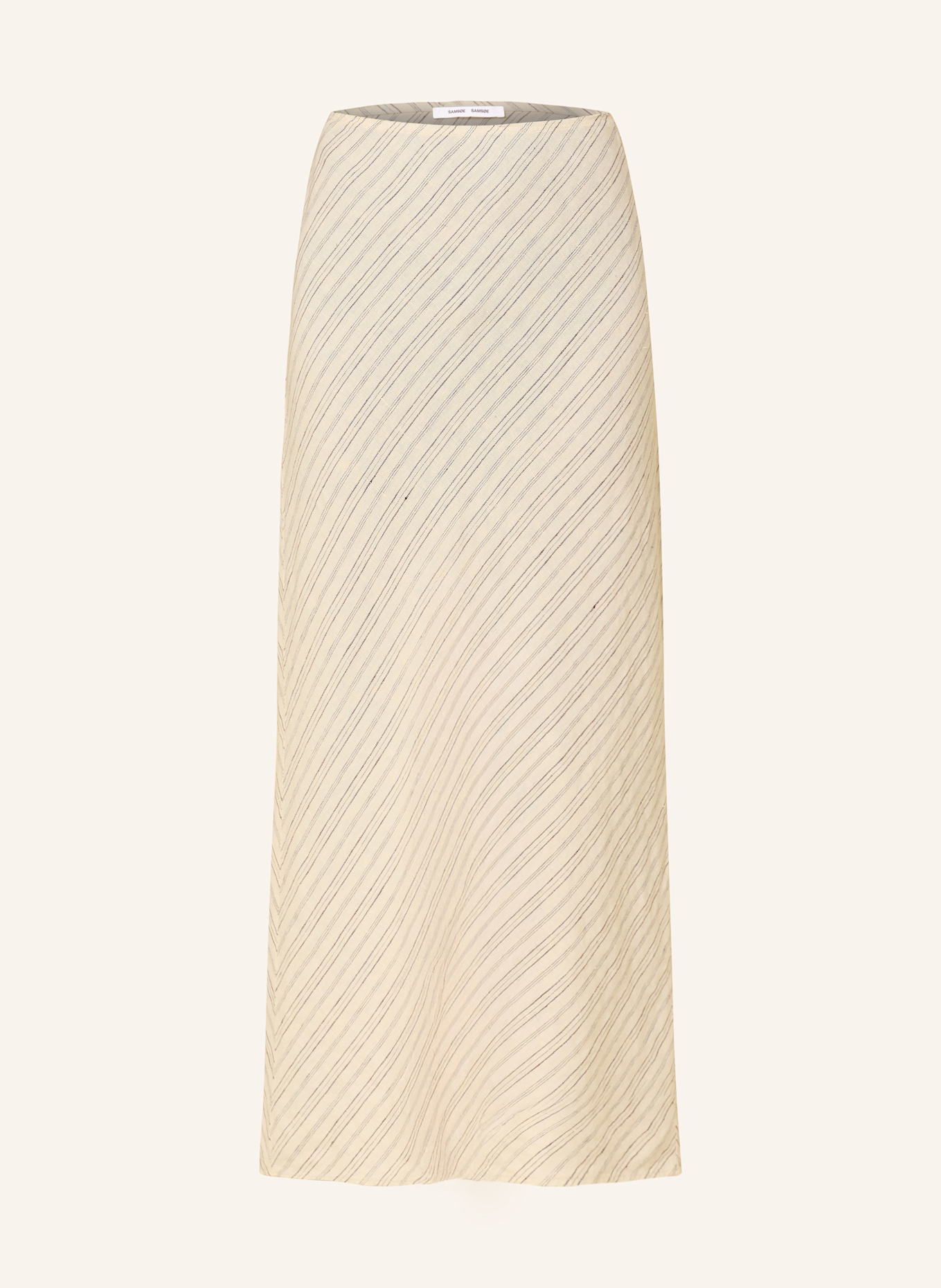 SAMSØE  SAMSØE Lněná sukně SAAGNETA: REŽNÁ / TMAVĚ HNĚDÁ / ŠEDÁ