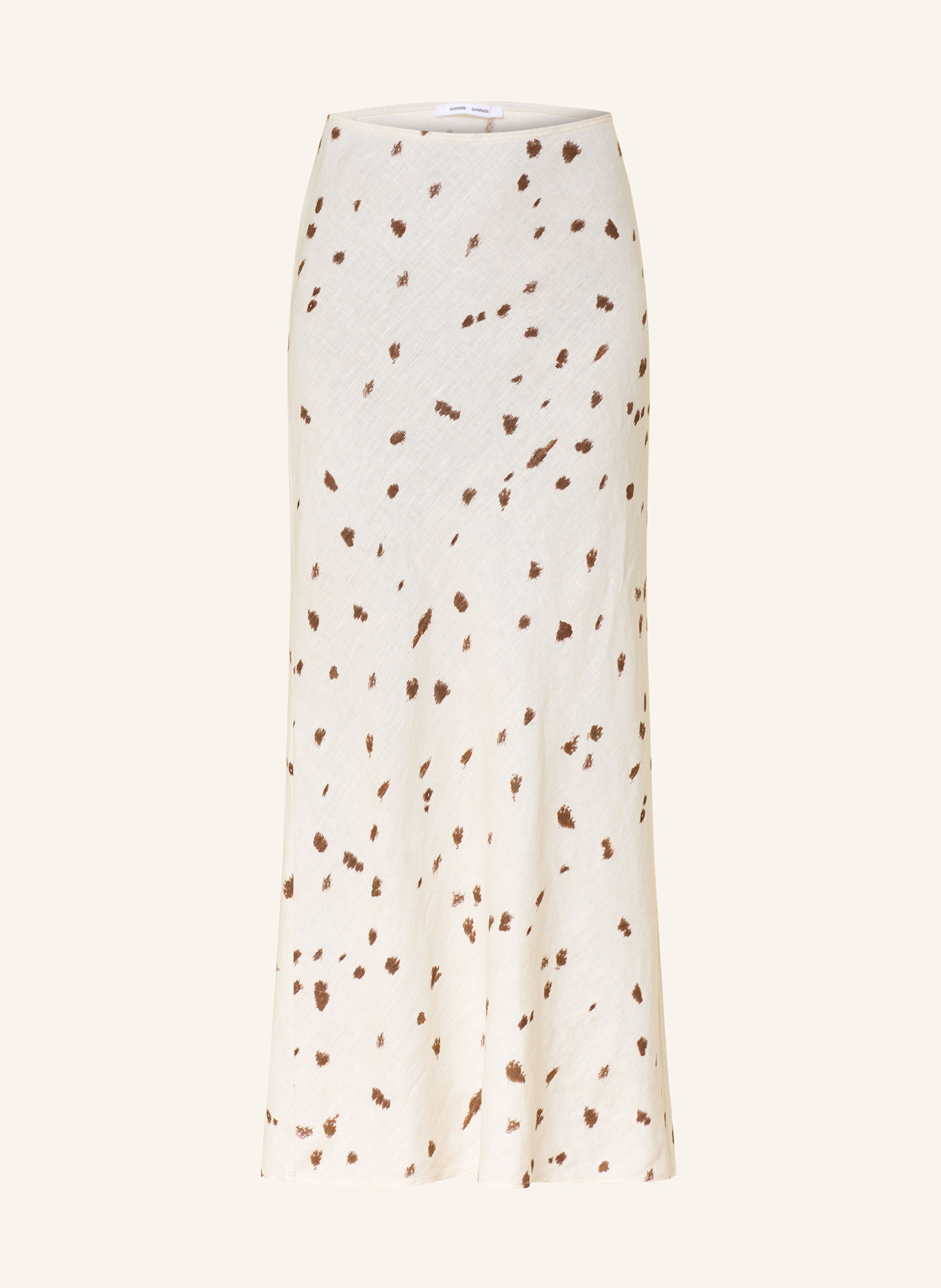 SAMSØE SAMSØE Lněná sukně SAAGNETA: REŽNÁ / HNĚDÁ
