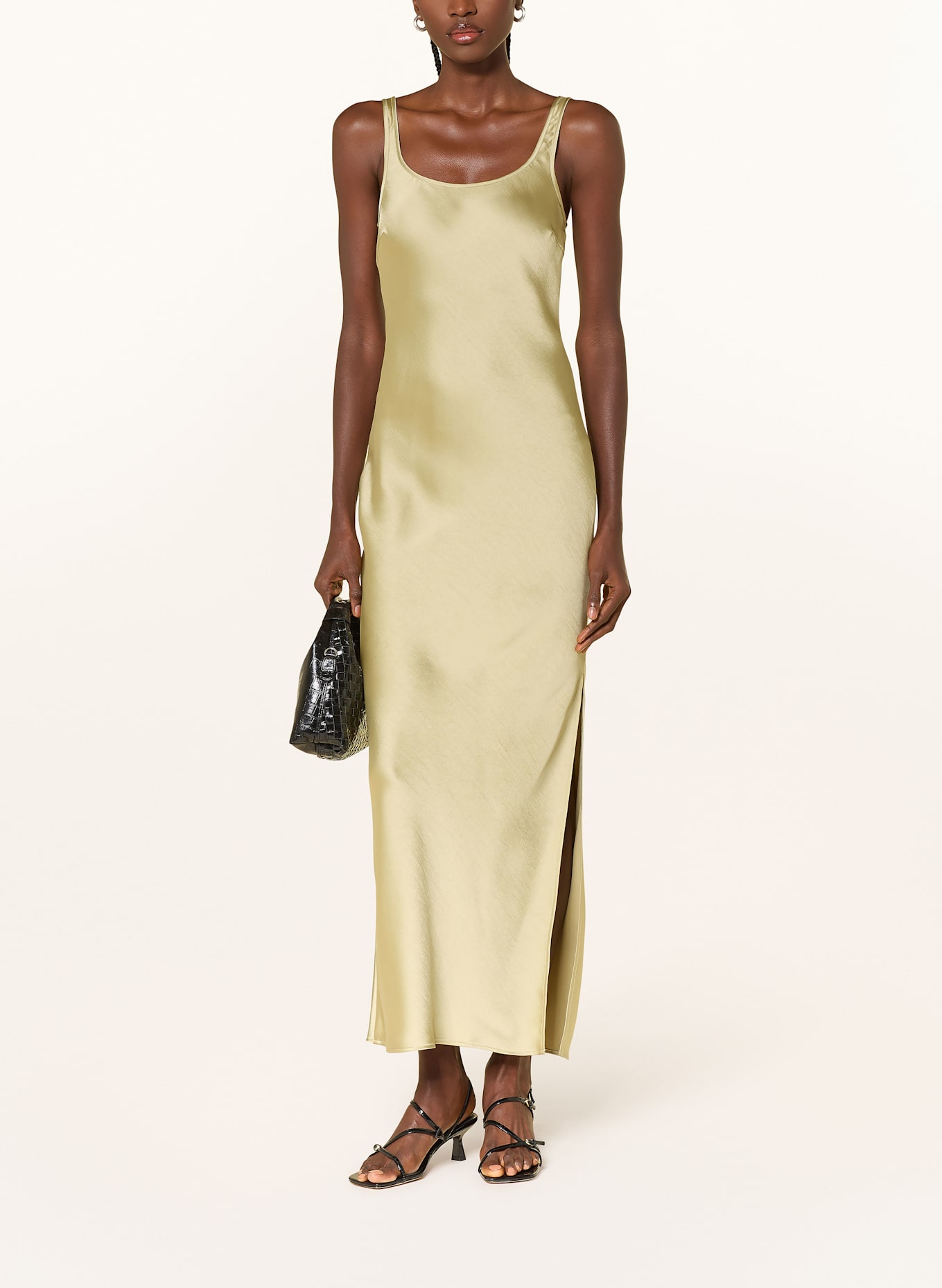 SAMSØE SAMSØE Satinkleid SUNNA: HELLGRÜN