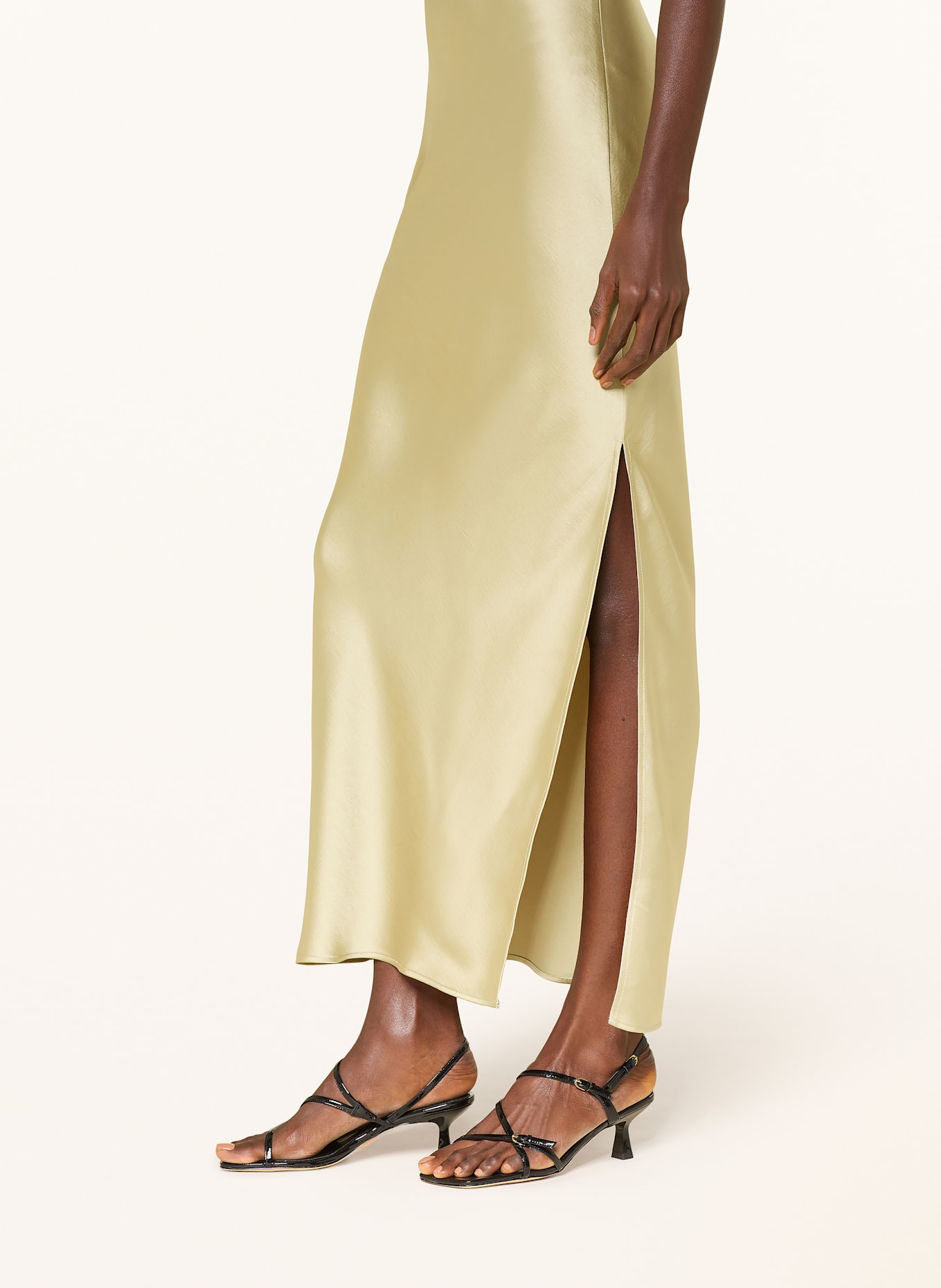 SAMSØE SAMSØE Satinkleid SUNNA: HELLGRÜN