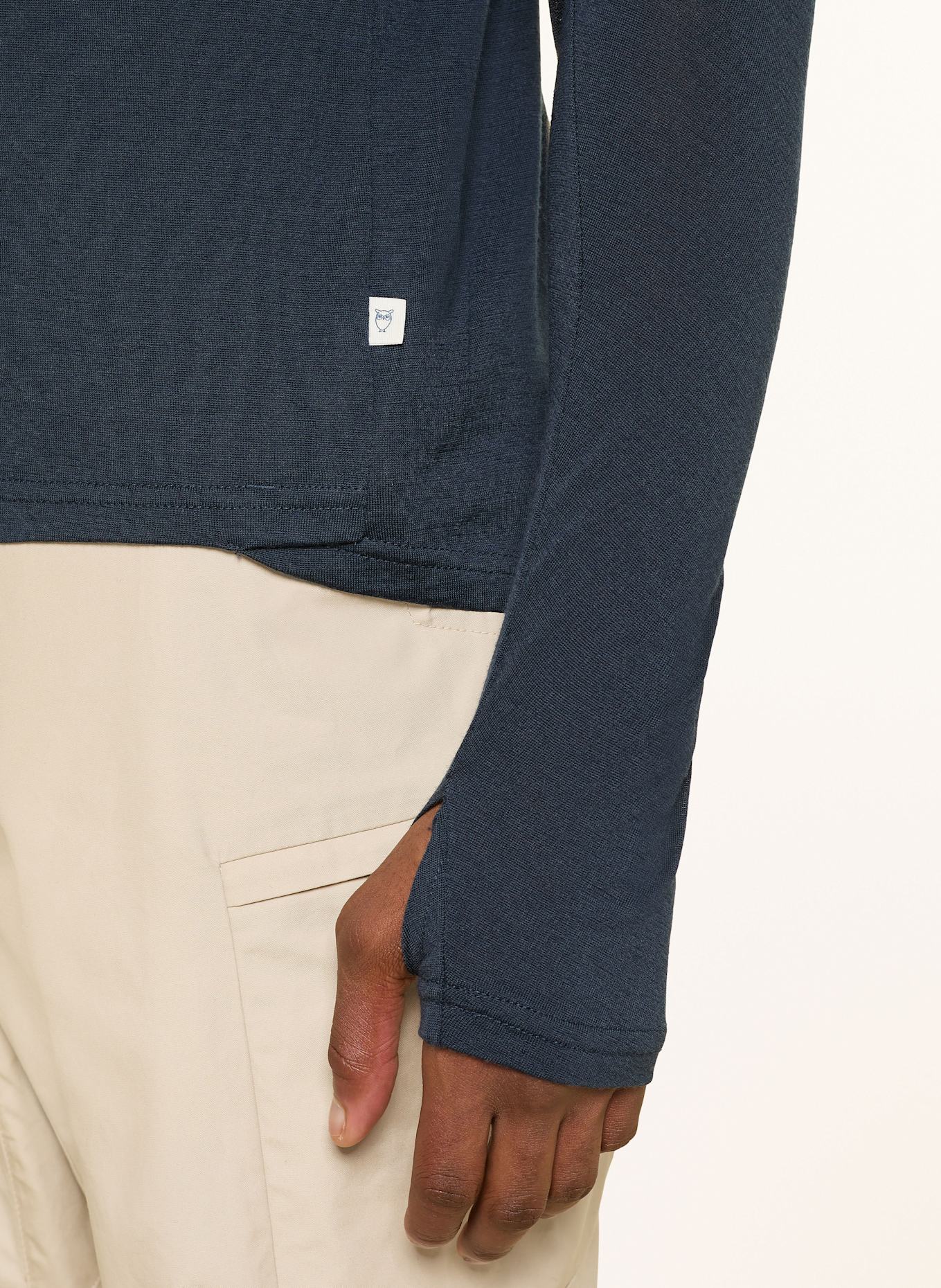 KnowledgeCotton Apparel Longsleeve CLEAVER: DUNKELBLAU