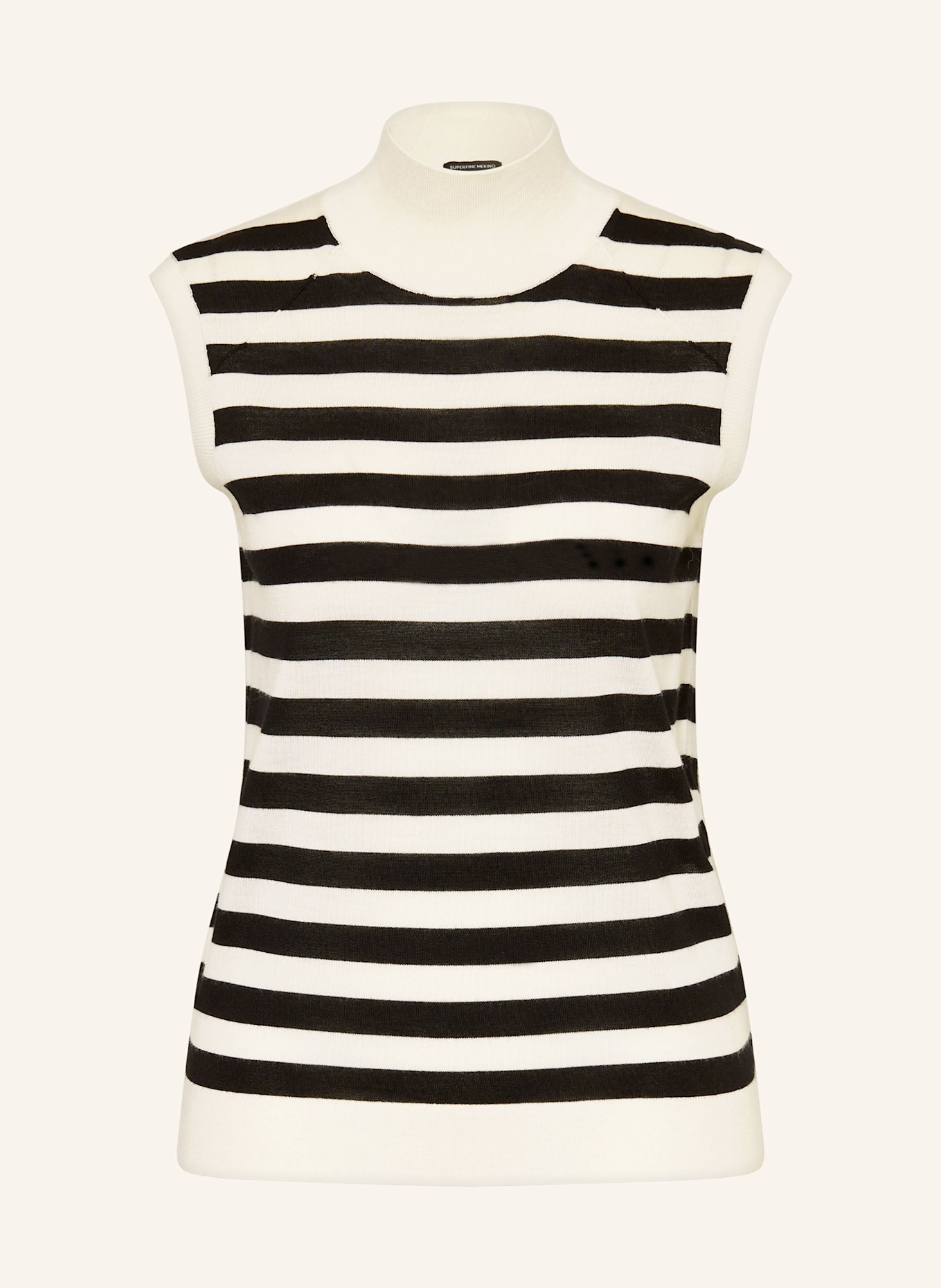 BOSS Stricktop FIPINI: SCHWARZ / WEISS