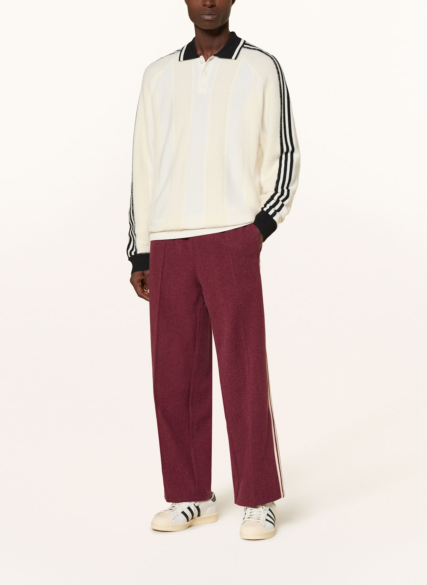 adidas Originals Sweatpants PREMIUM TRACK PANT: DUNKELROT / CREME