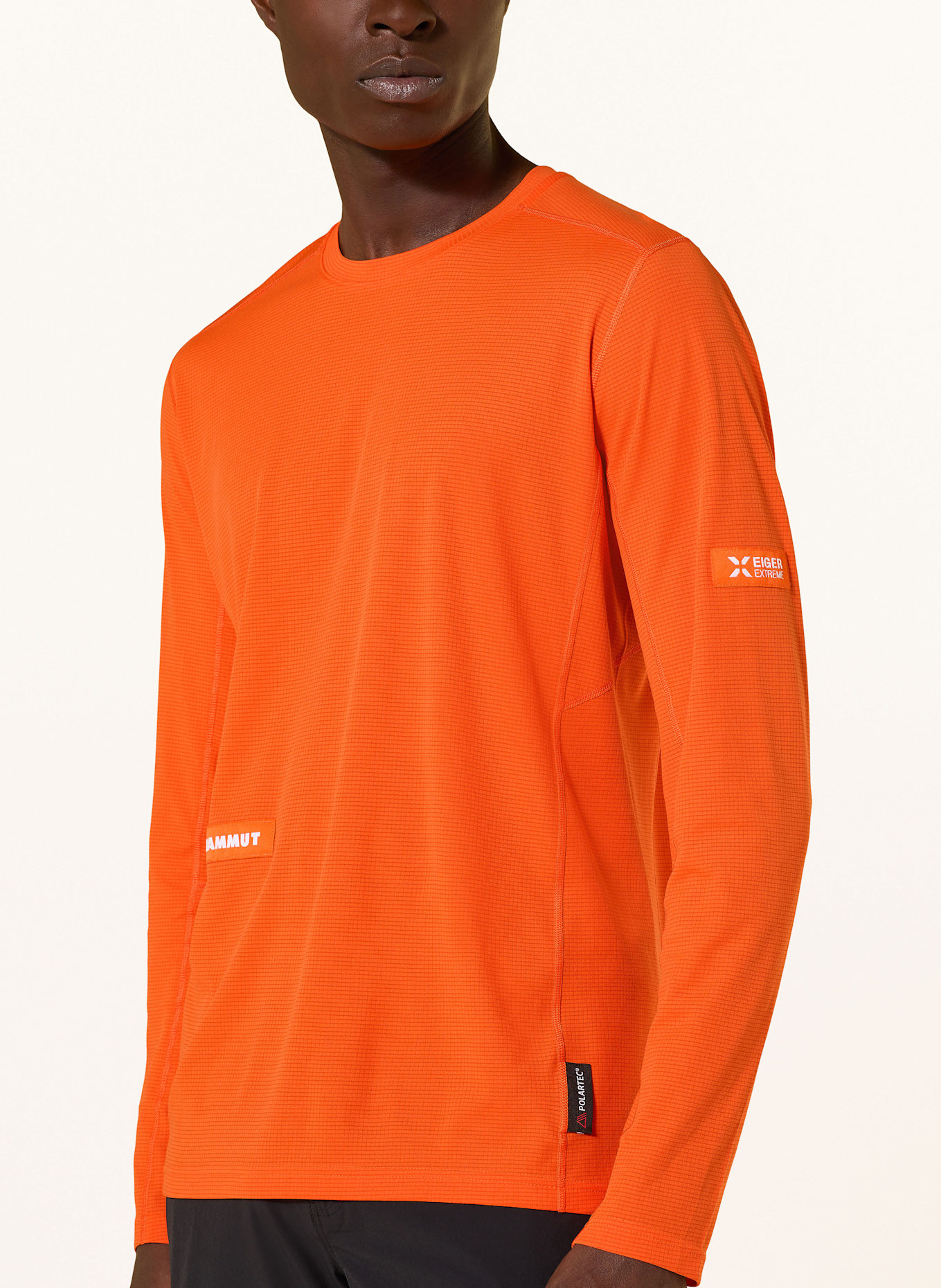 MAMMUT Long sleeve shirt EIGER NORDWAND: NEON ORANGE