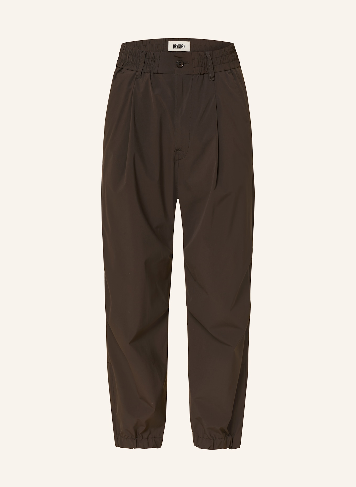 DRYKORN Chino LIROG Relaxed Fit med forkortet benlængde: MØRKEBRUN