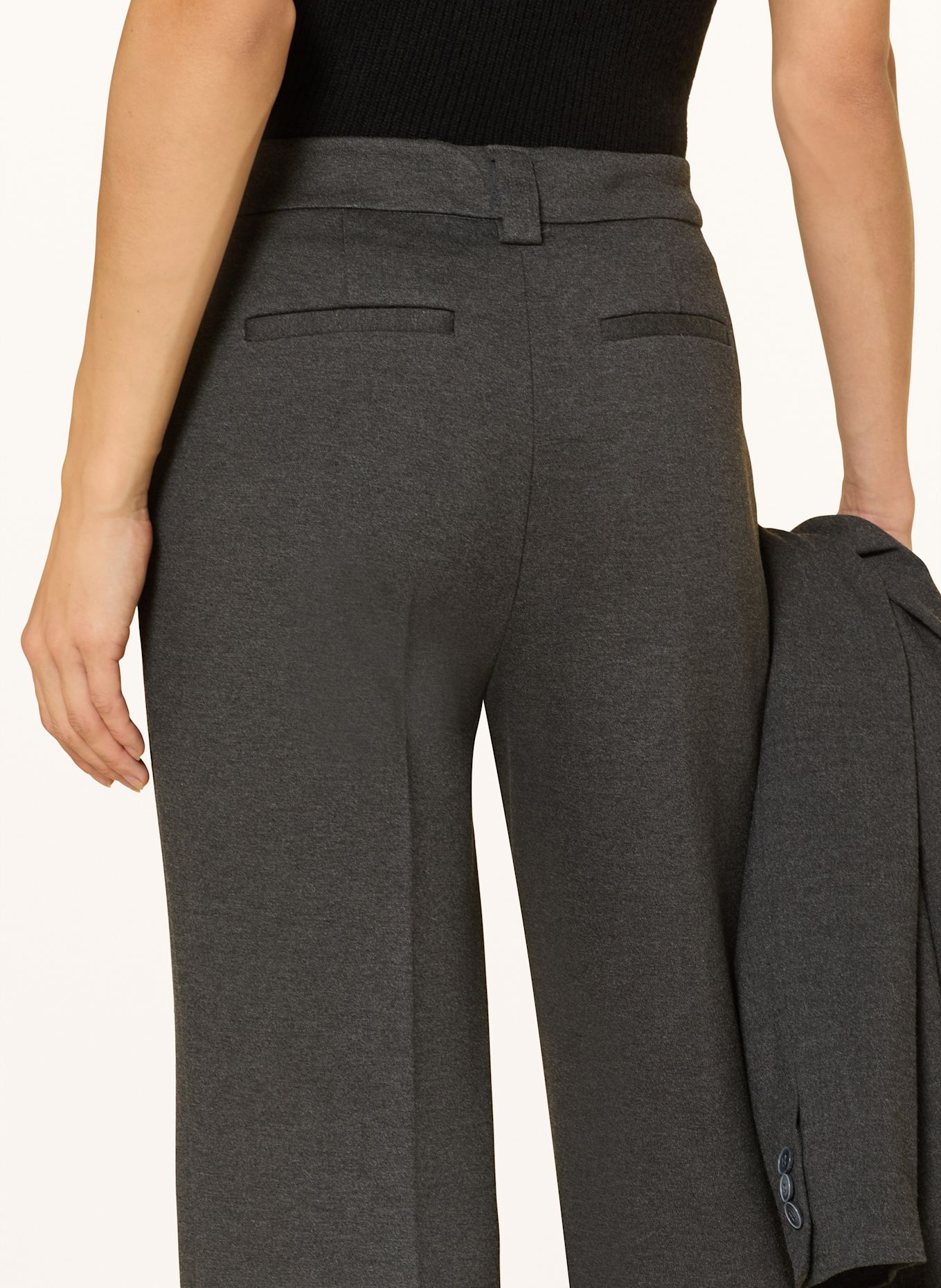 LIU JO Marlenehose aus Jersey: DUNKELGRAU