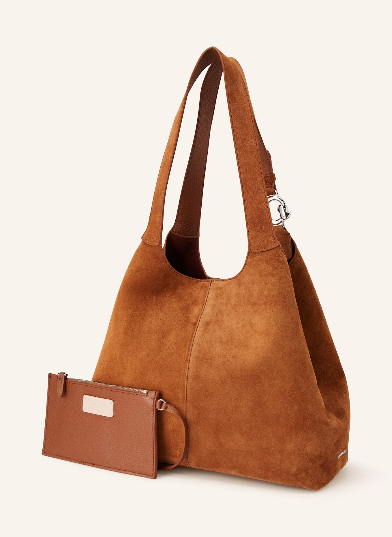 COCCINELLE Hobo-Bag mit Pouch: COGNAC