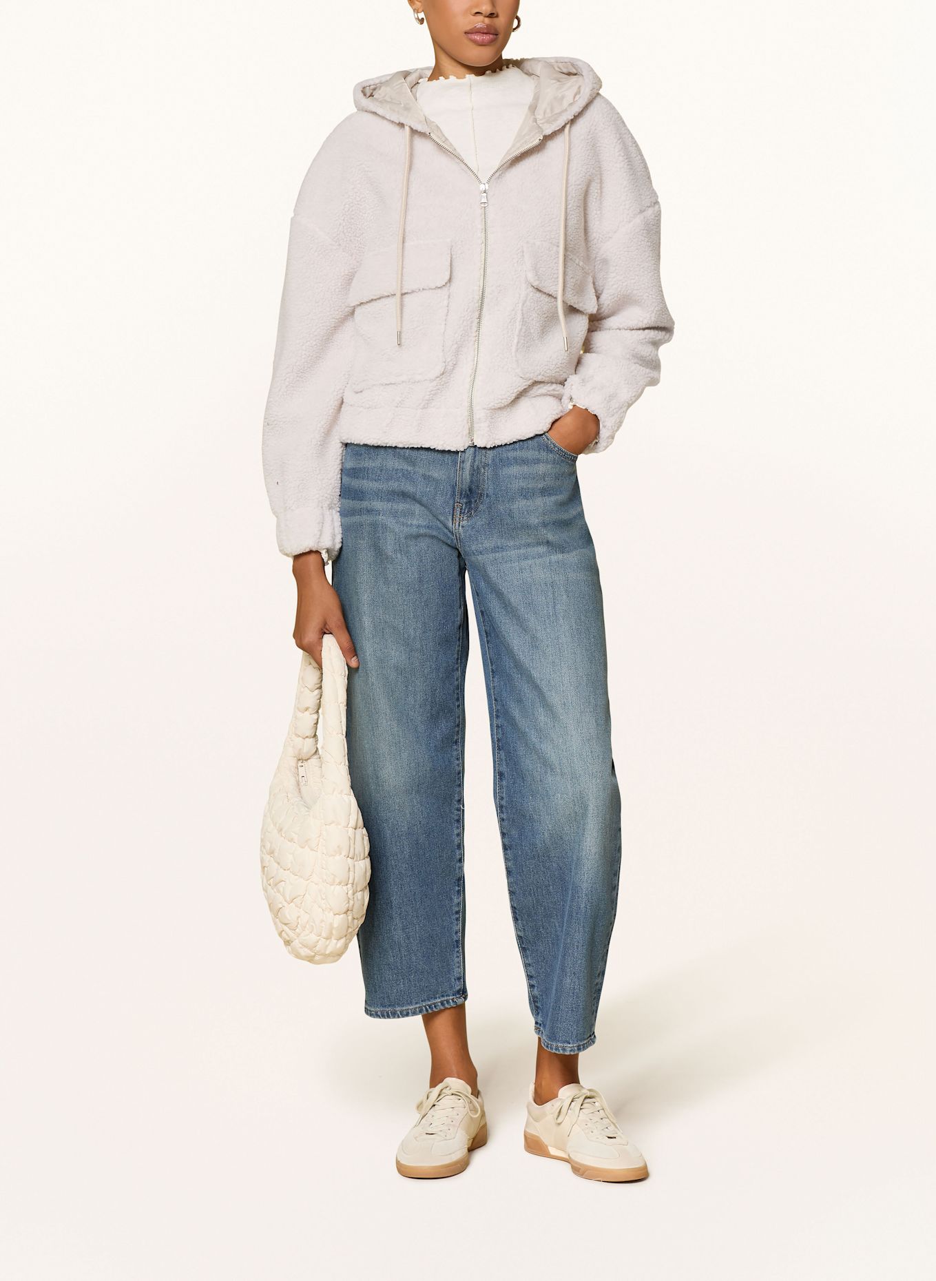 ONLY Teddyfell-Jacke: CREME