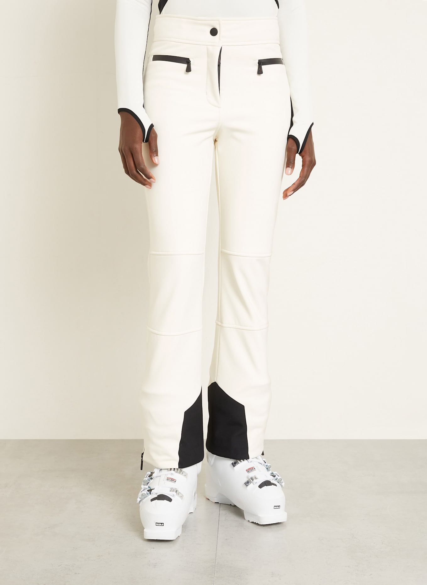 MONCLER GRENOBLE Softshell-Skihose: ECRU