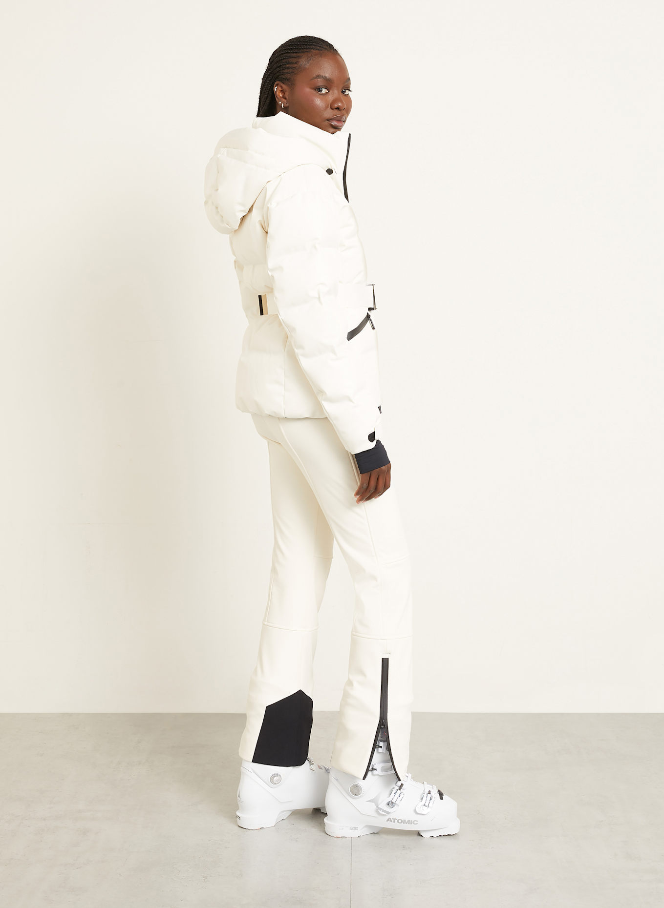 MONCLER GRENOBLE Softshell-Skihose: ECRU